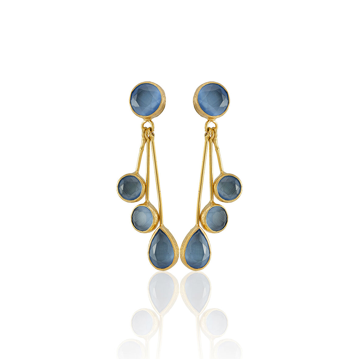Kadir Jewellery22 Ayar Altın Kaplama Vintage Küpe -El İşçiliği Ve Hipoalerjenik Küpe
