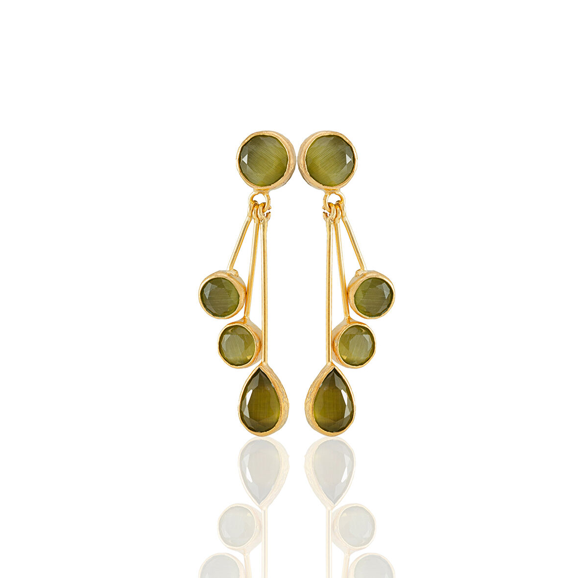 Kadir Jewellery22 Ayar Altın Kaplama Vintage Küpe -El İşçiliği Ve Hipoalerjenik Küpe