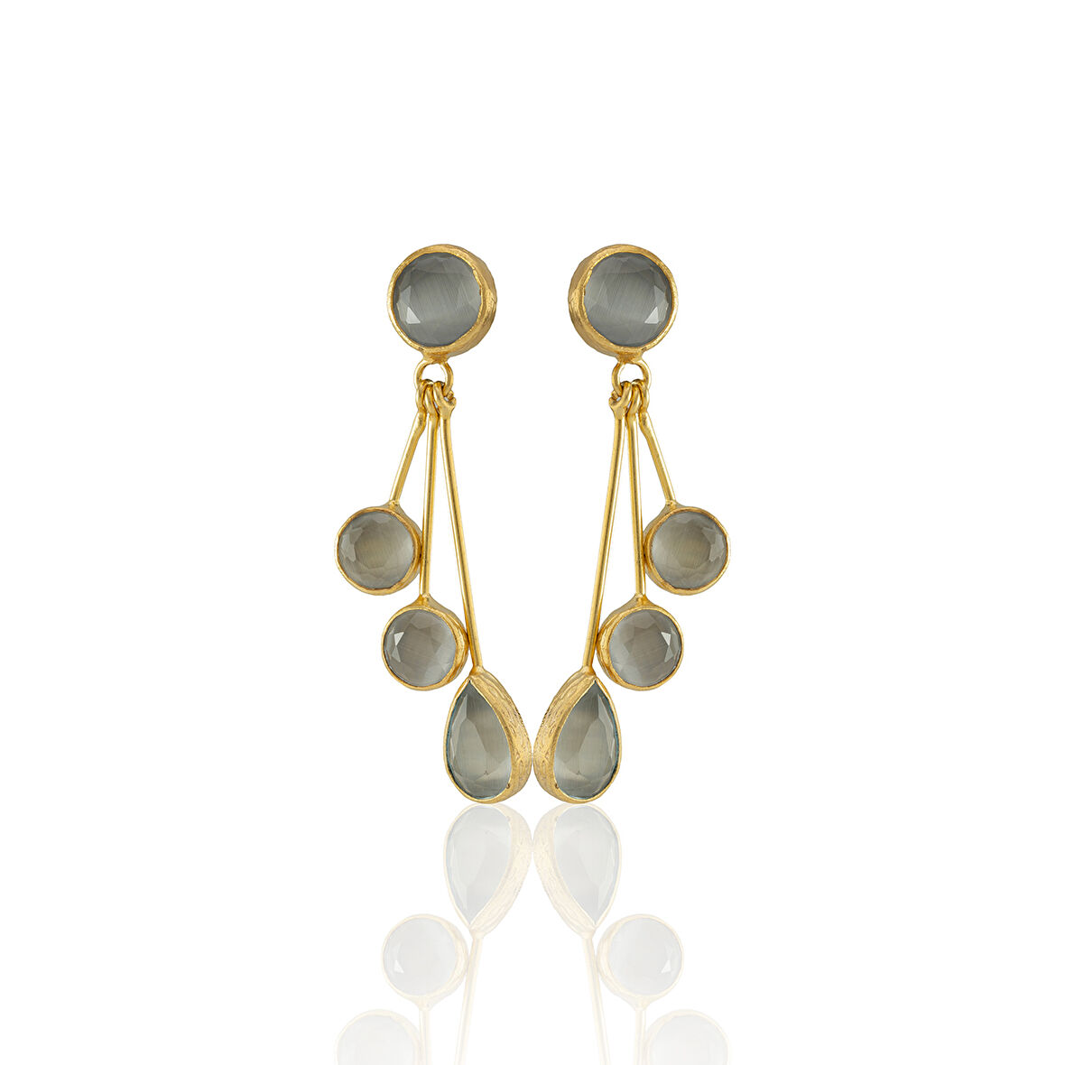 Kadir Jewellery22 Ayar Altın Kaplama Vintage Küpe -El İşçiliği Ve Hipoalerjenik Küpe