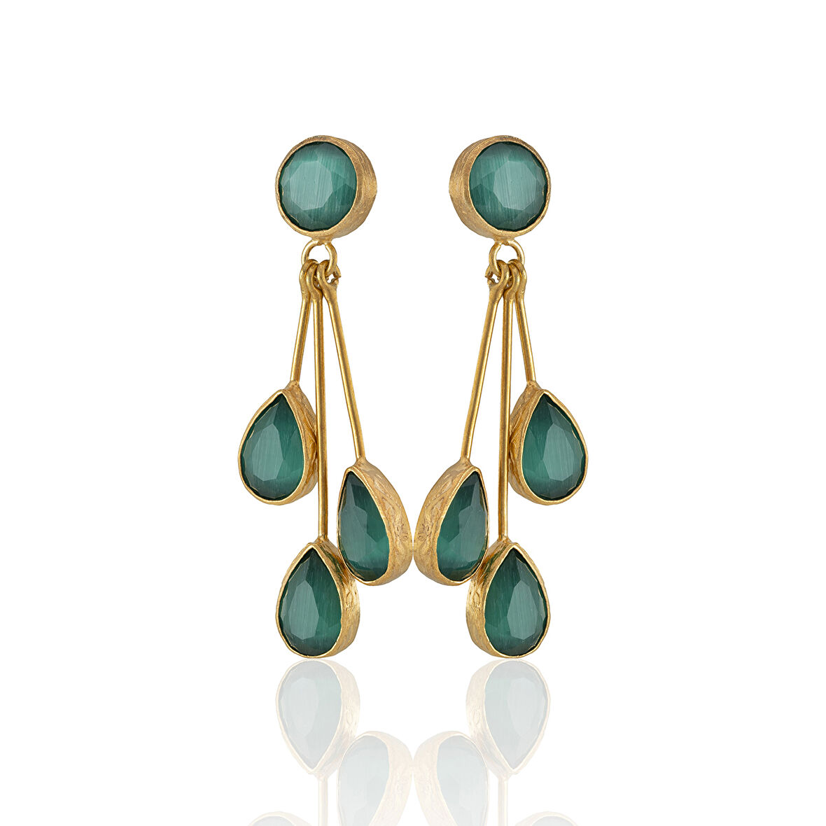 Kadir Jewellery 22 Ayar Altın Kaplama Vintage Küpe -El İşçiliği Ve Hipoalerjenik Küpe