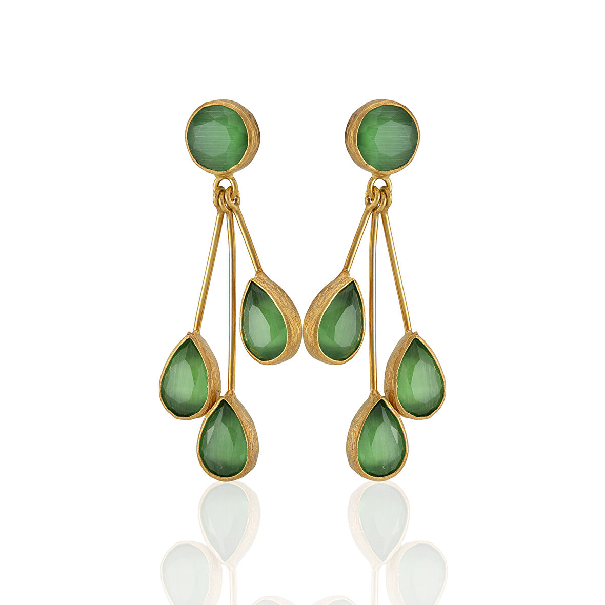 Kadir Jewellery 22 Ayar Altın Kaplama Vintage Küpe -El İşçiliği Ve Hipoalerjenik Küpe