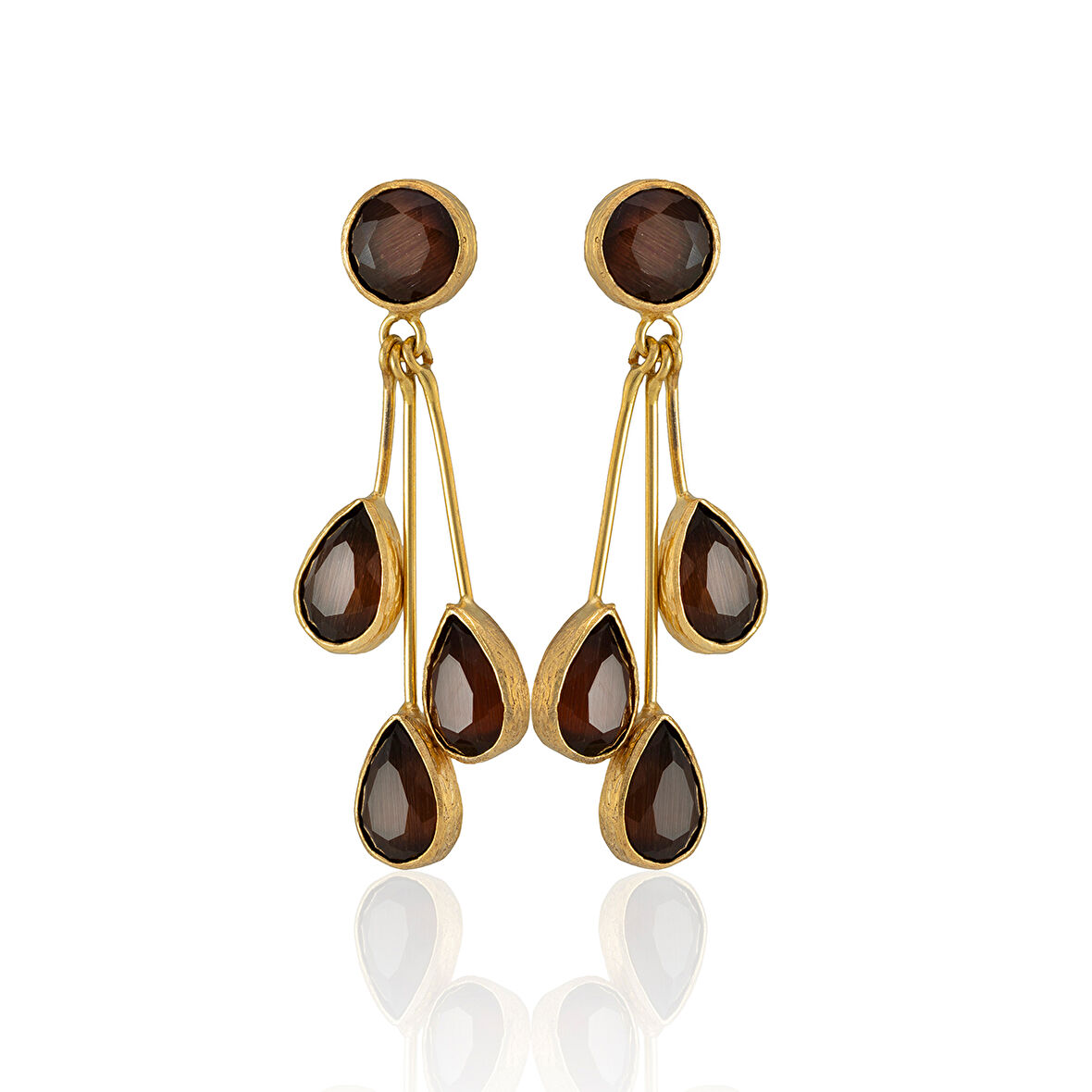 Kadir Jewellery 22 Ayar Altın Kaplama Vintage Küpe -El İşçiliği Ve Hipoalerjenik Küpe