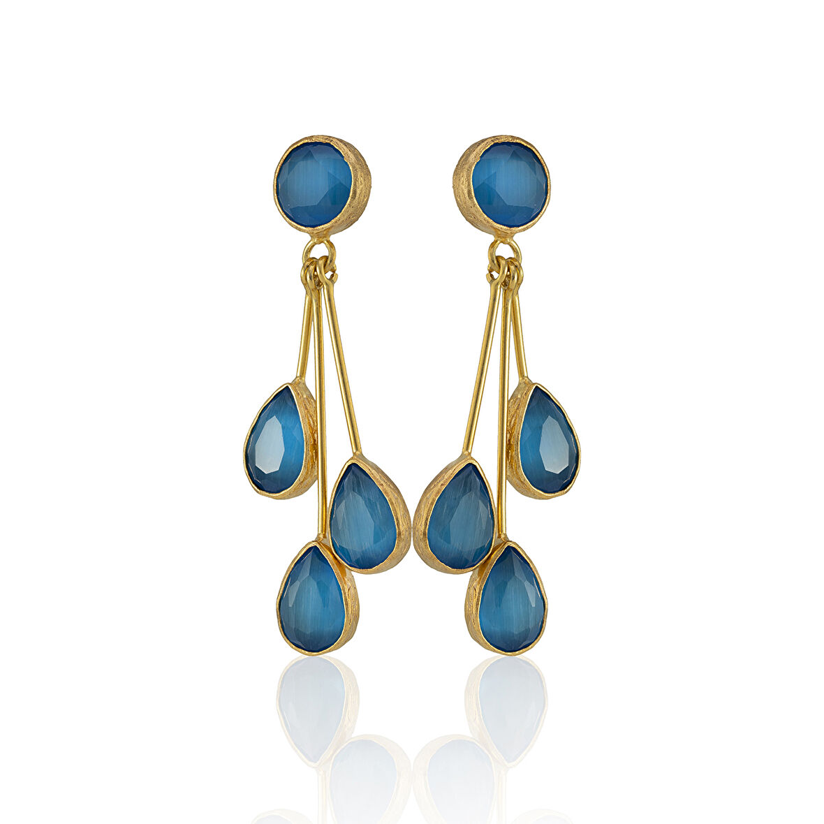 Kadir Jewellery 22 Ayar Altın Kaplama Vintage Küpe -El İşçiliği Ve Hipoalerjenik Küpe