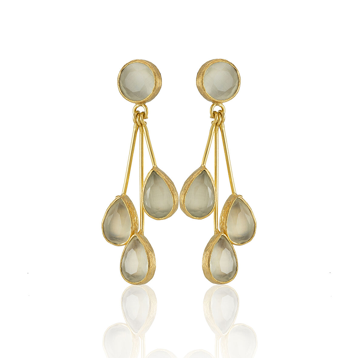 Kadir Jewellery 22 Ayar Altın Kaplama Vintage Küpe -El İşçiliği Ve Hipoalerjenik Küpe