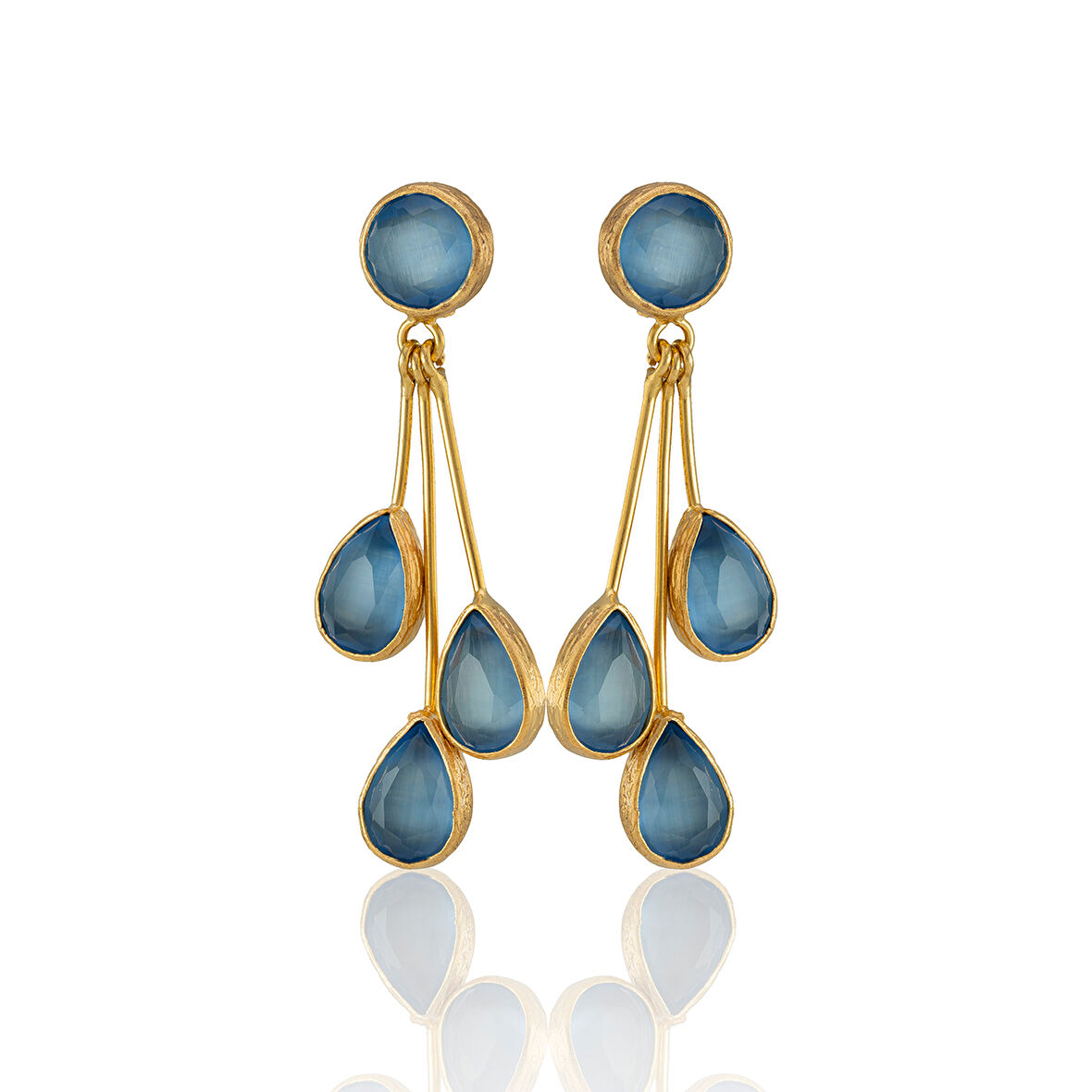 Kadir Jewellery 22 Ayar Altın Kaplama Vintage Küpe -El İşçiliği Ve Hipoalerjenik Küpe