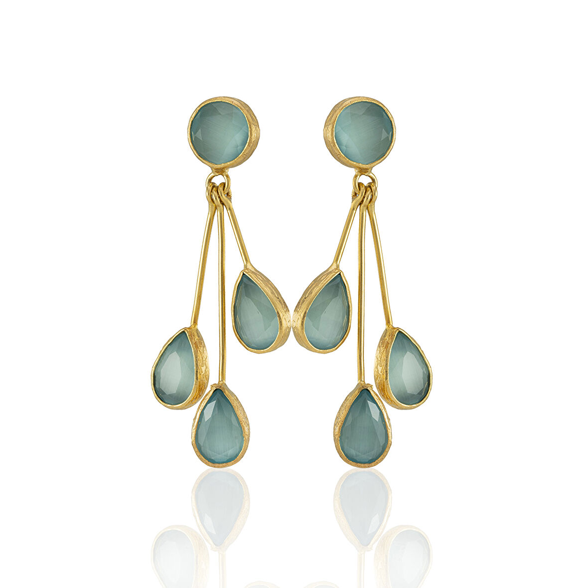 Kadir Jewellery 22 Ayar Altın Kaplama Vintage Küpe -El İşçiliği Ve Hipoalerjenik Küpe