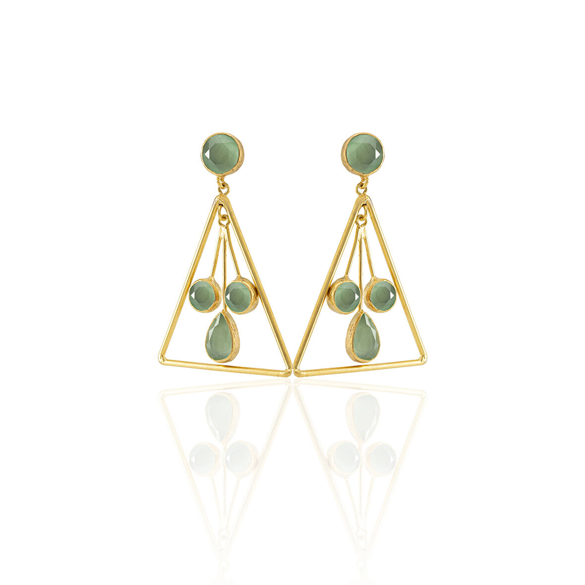 Kadir Jewellery 22 Ayar Altın Kaplama Kadın Sallantılı Küpe -El İşçiliği Ve Hipoalerjenik Küpe