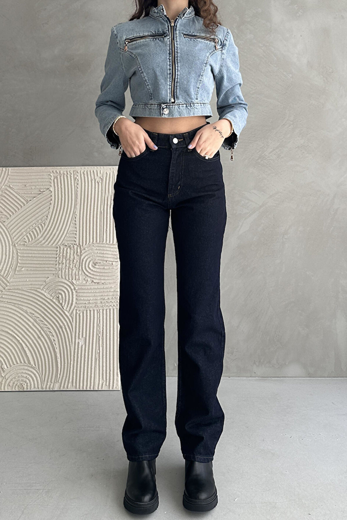 Normal Bel Boru Paça Straight Jean - 6172