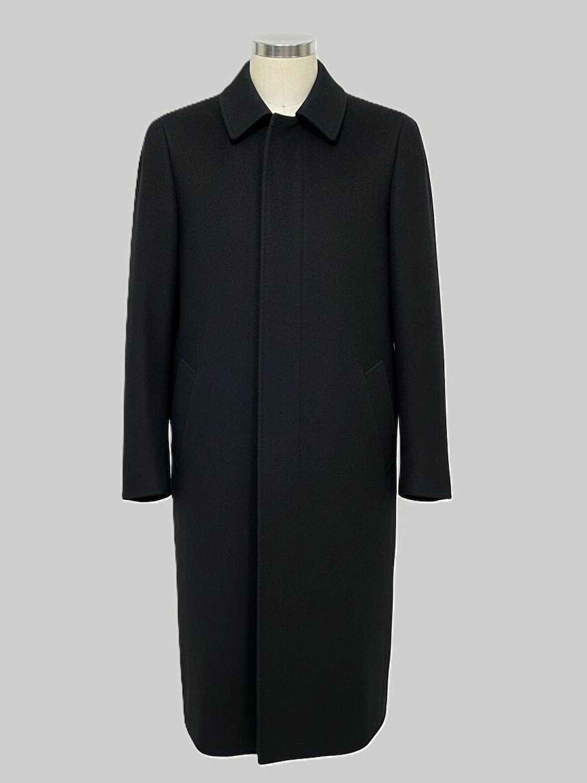 Hermose Siyah Klasik Erkek Kaban Uzun