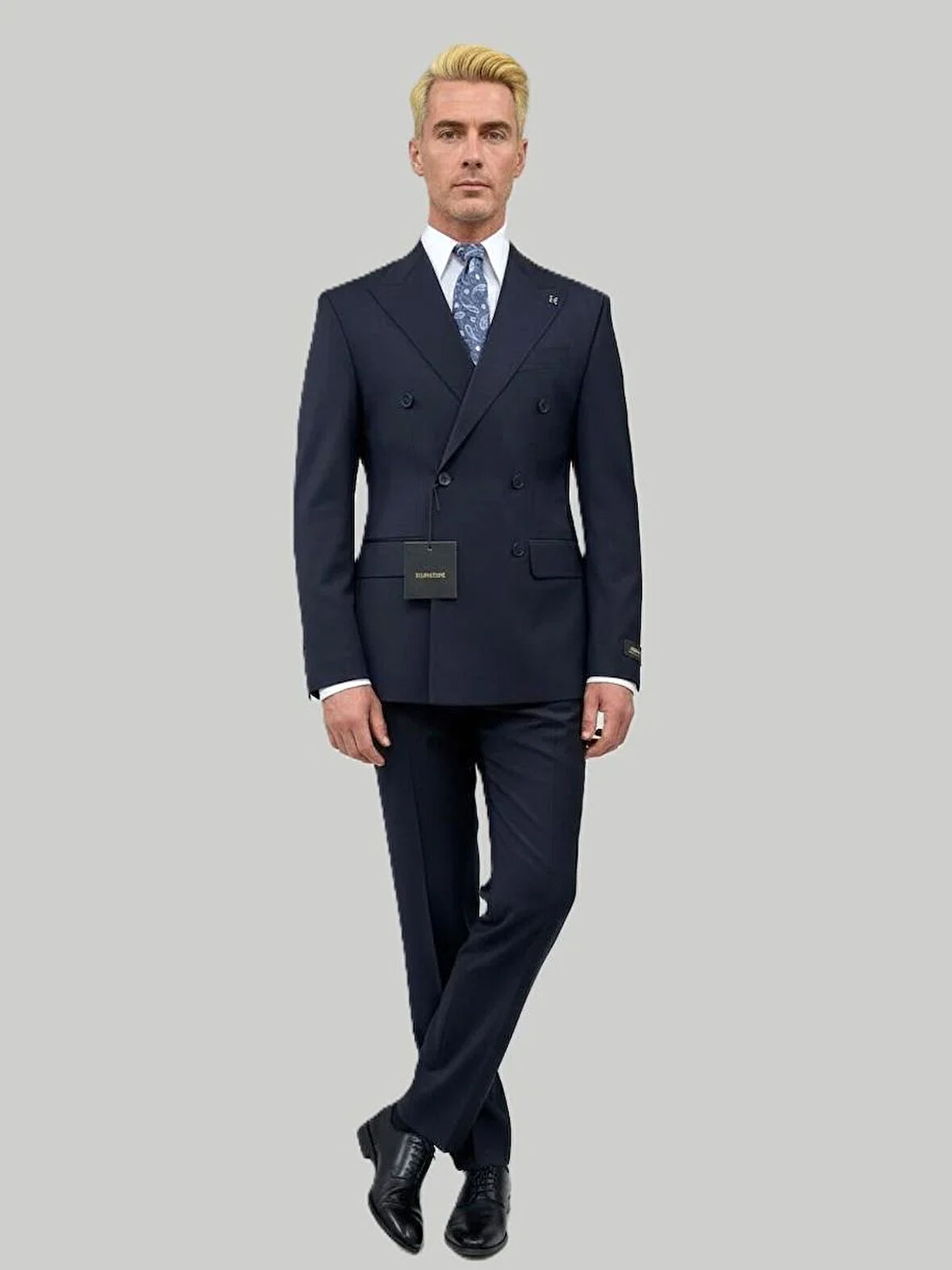 Hermose Lacivert Kruvaze Modern Fit Takım Elbise | Premium Collection