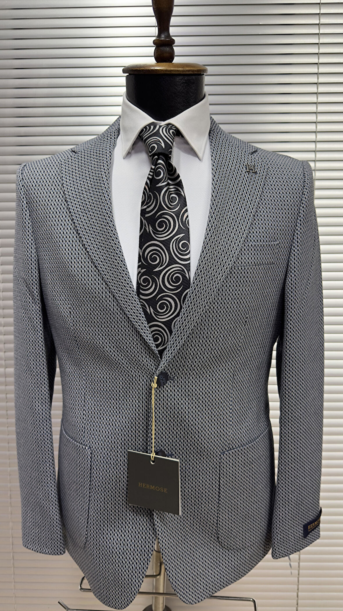 Modern Fit Dokulu Erkek Ceket 