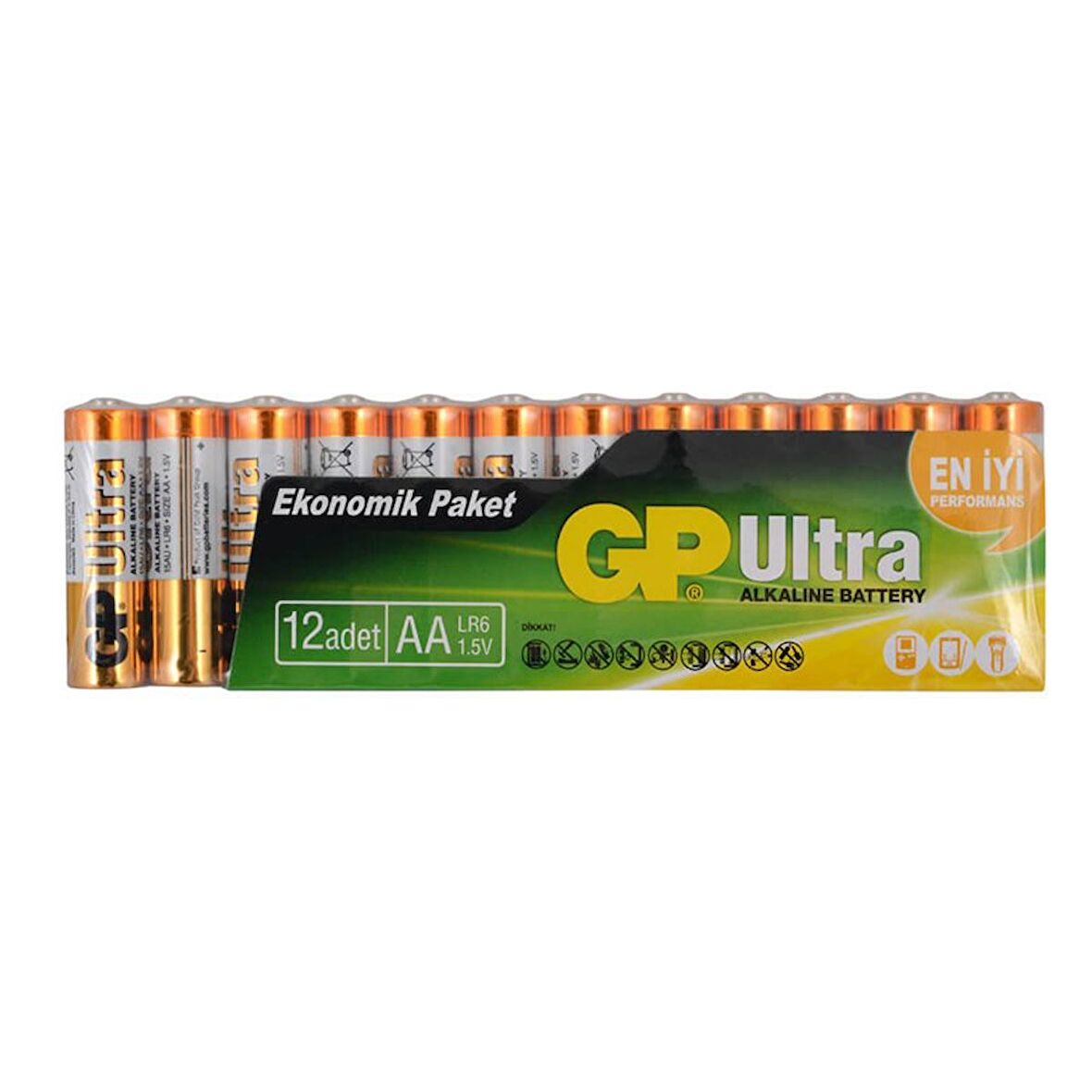 GP Ultra Alkalin AA Kalem Pil Value Pack 15AU-VS12 12'li