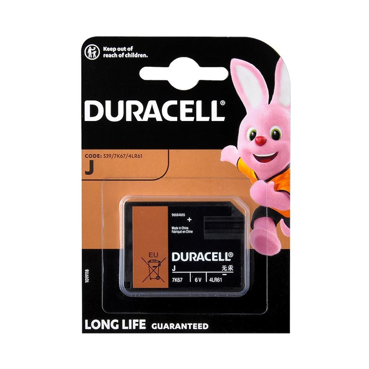 Duracell J Size 7K67 4LR61 Alkaline Pil