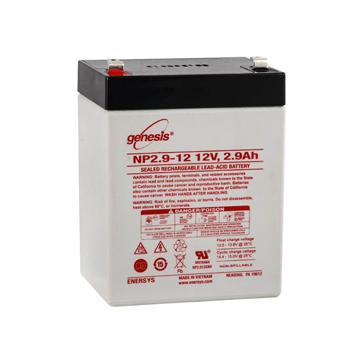 Genesis NP 12V 2.9 Ah Bakımsız Kuru Akü