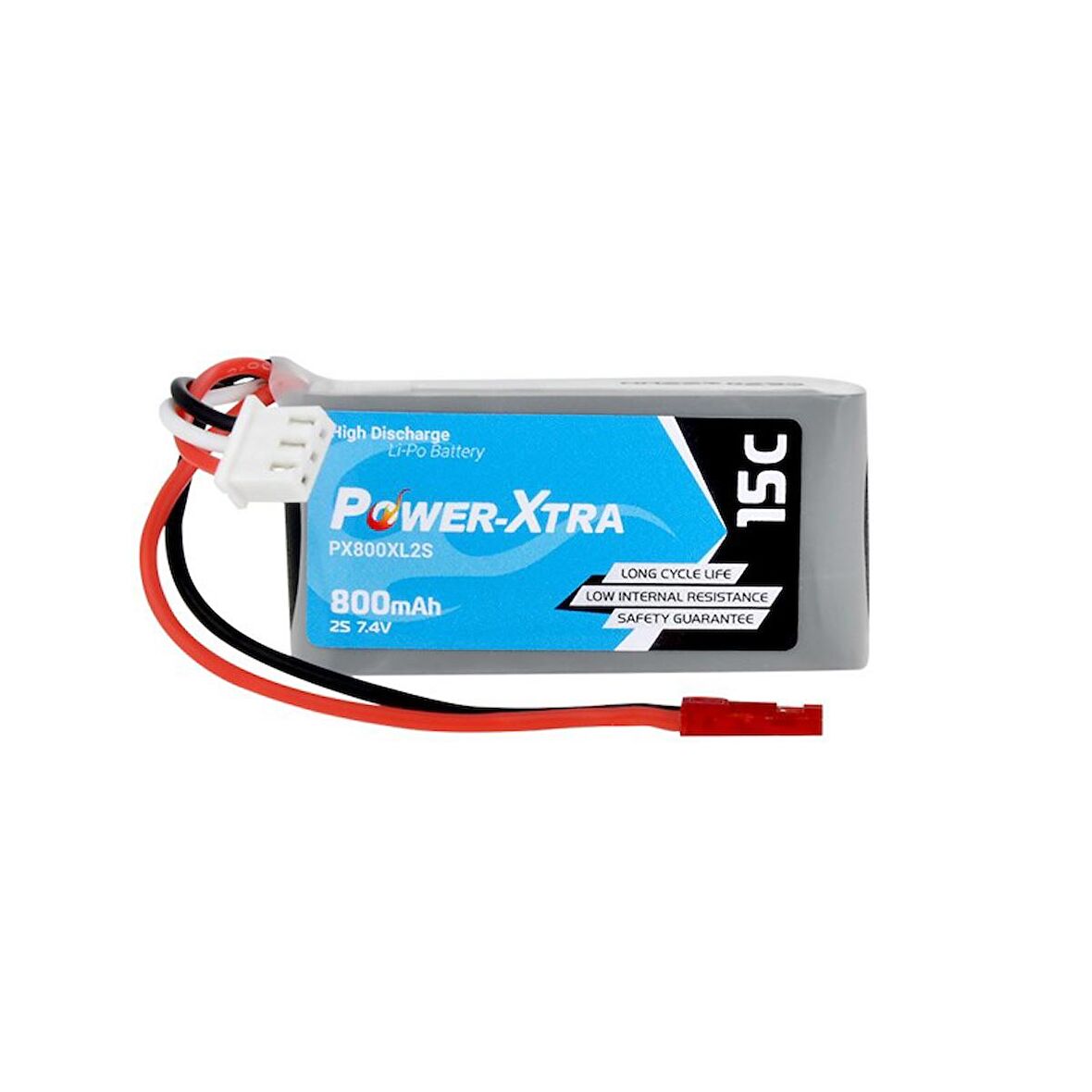 Power-Xtra PX800XL 7.4V 2S1P 800 mAh (15C) Li-Polymer Pil