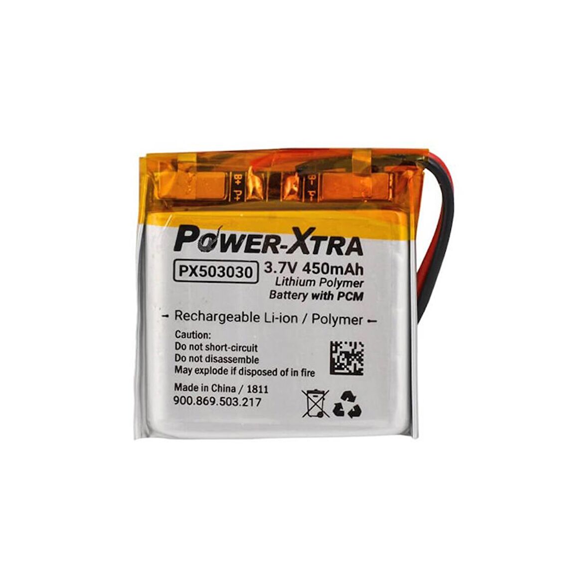 Power-Xtra PX503030 3.7V 450 mAh Li-Polymer Pil (Devreli/1.5A)