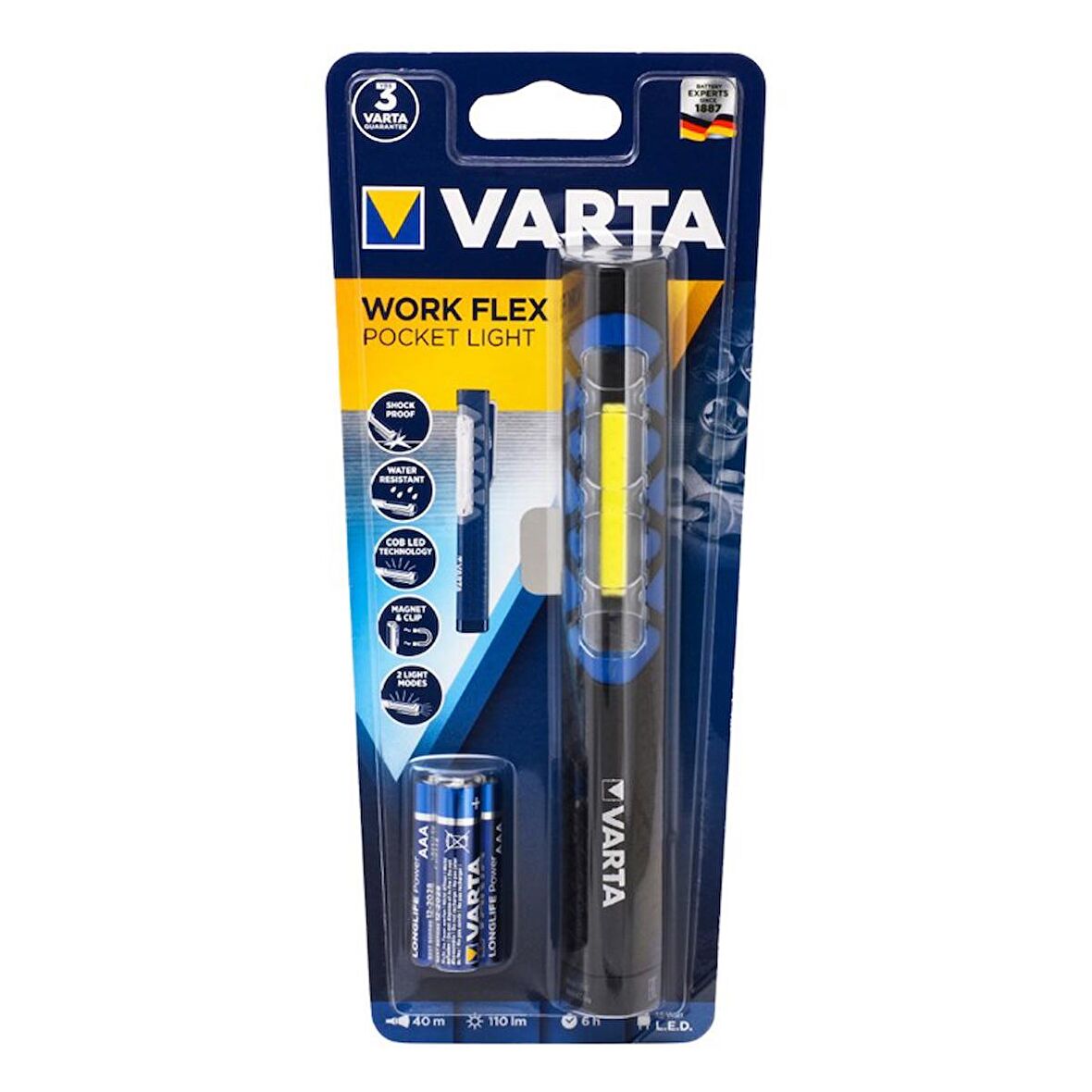 Varta 17647 Work Flex Cep Feneri Led 3xAAA