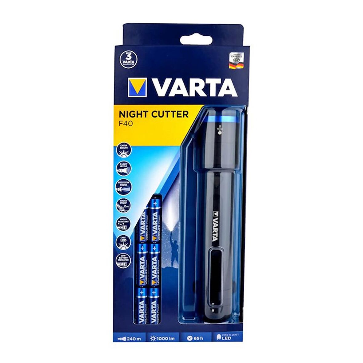 Varta 18902 Night Cutter F40 14W Led Fener 6xAA