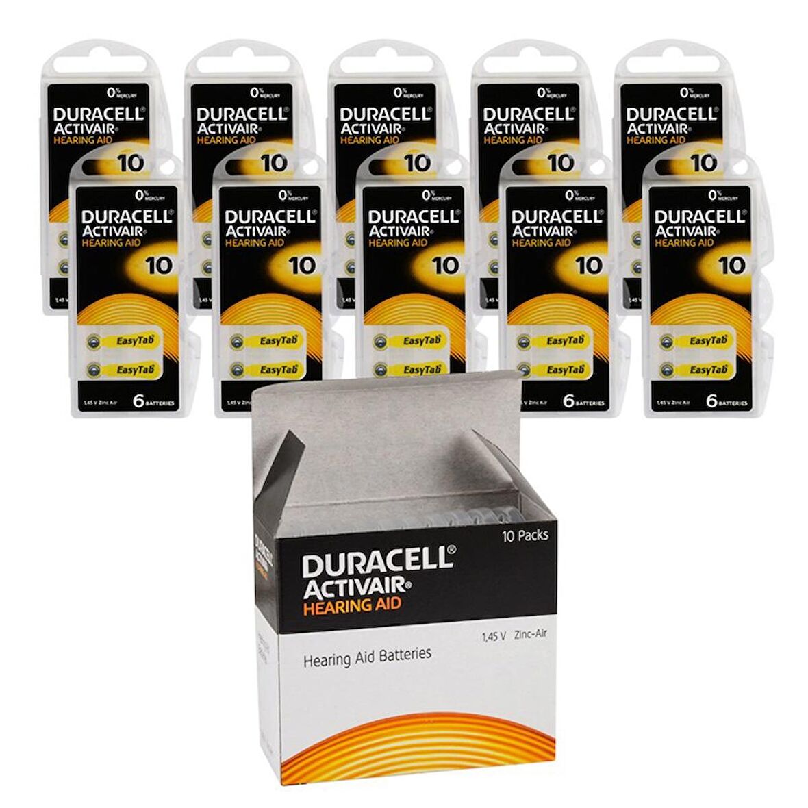 Duracell Activair 10 Kulaklık Pili 6lı Blister - 10lu Paket