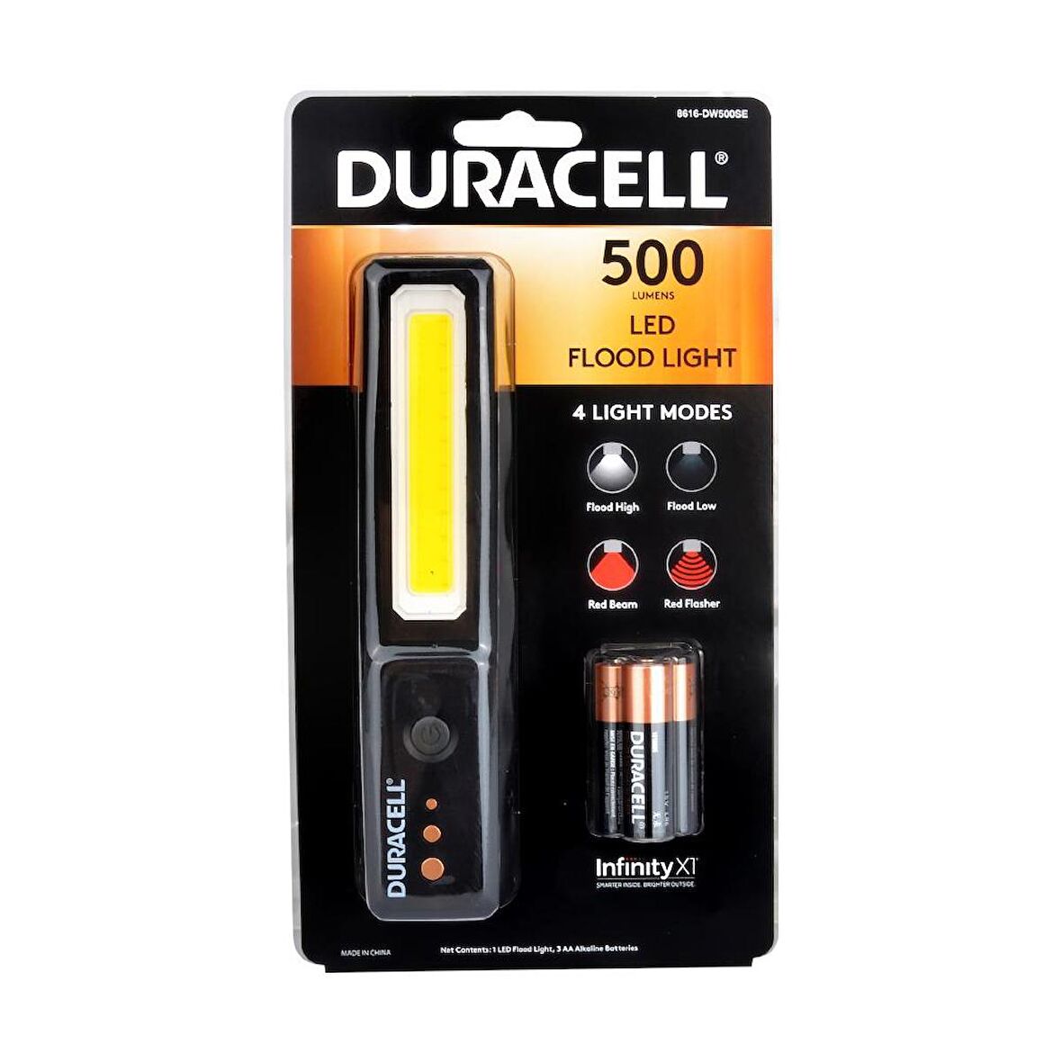 Duracell 500 Lümen Ledli El Feneri + 3 AA Piller Dahil