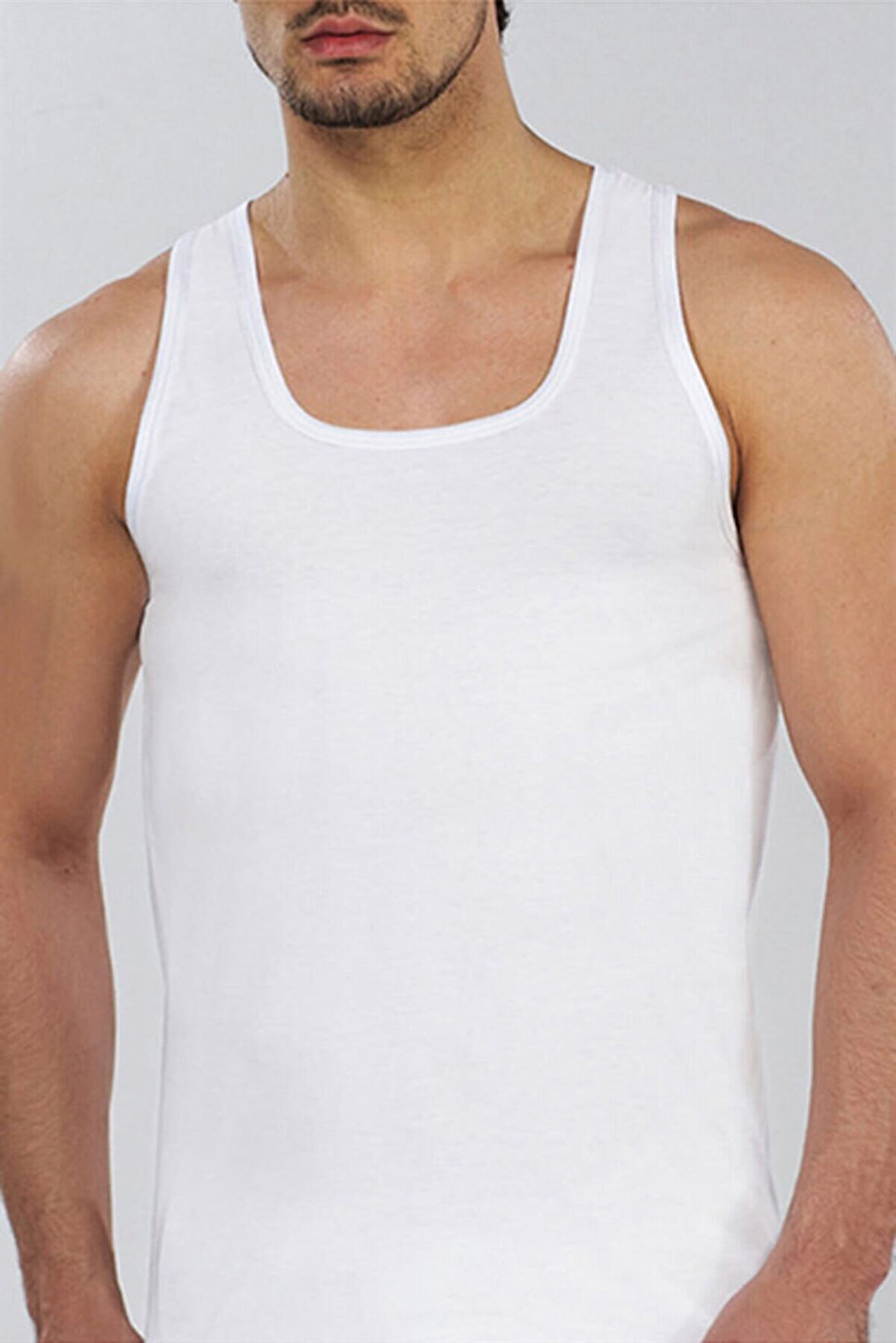 Erkek Süprem Beyaz Atlet 770