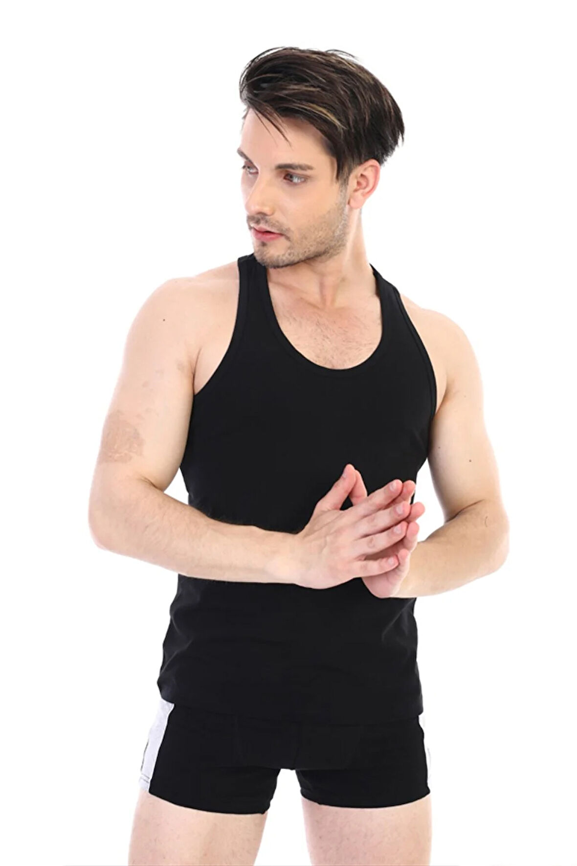 Erkek Ribana Spor Siyah Atlet 915