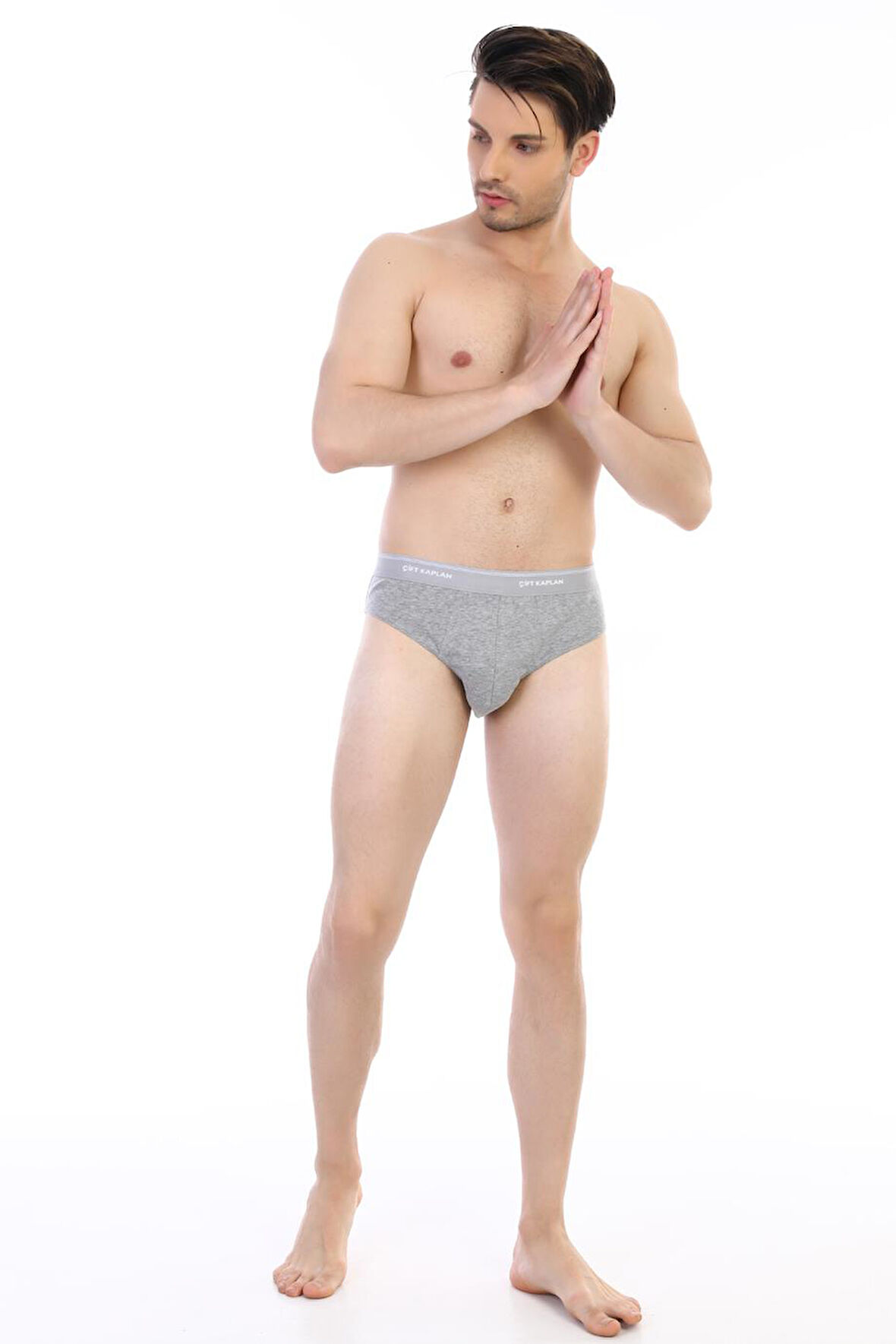 Erkek Ribana Klasik Gri Slip 870