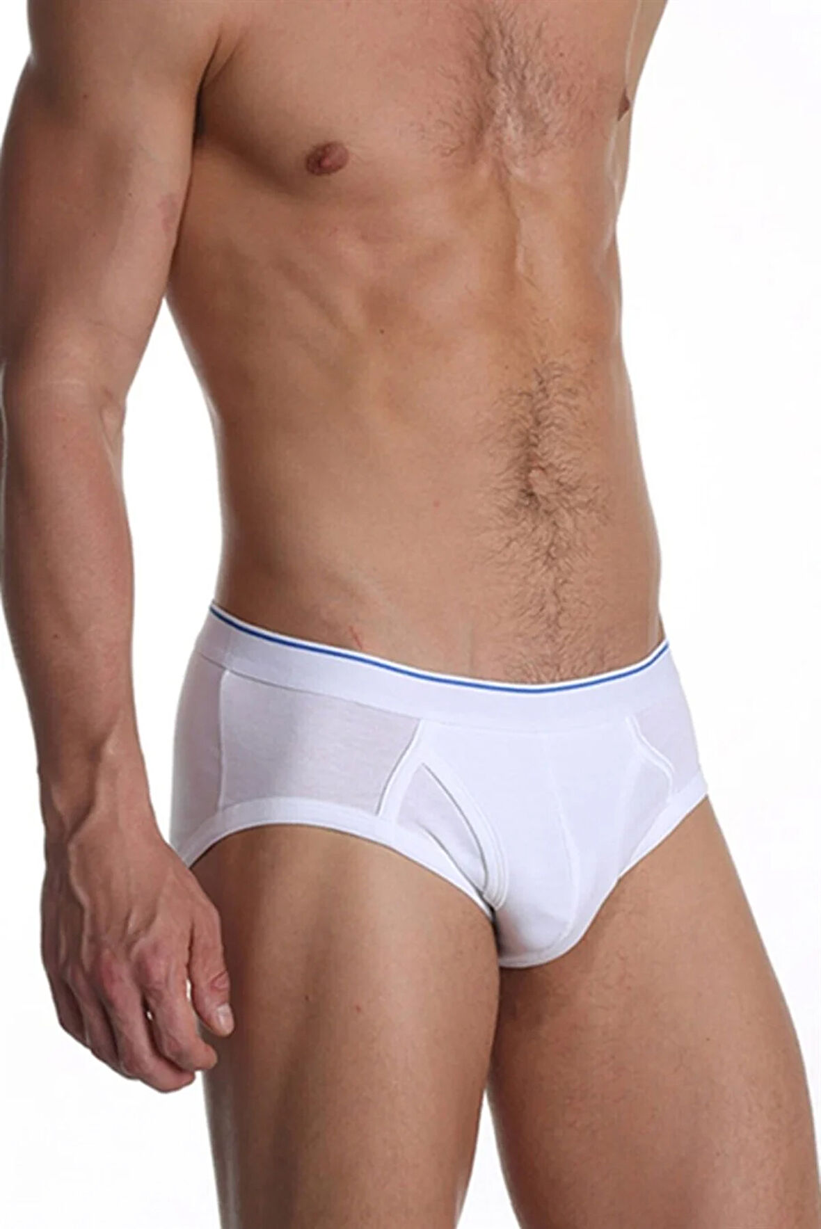 Erkek Elastanlı Beyaz Slip 887