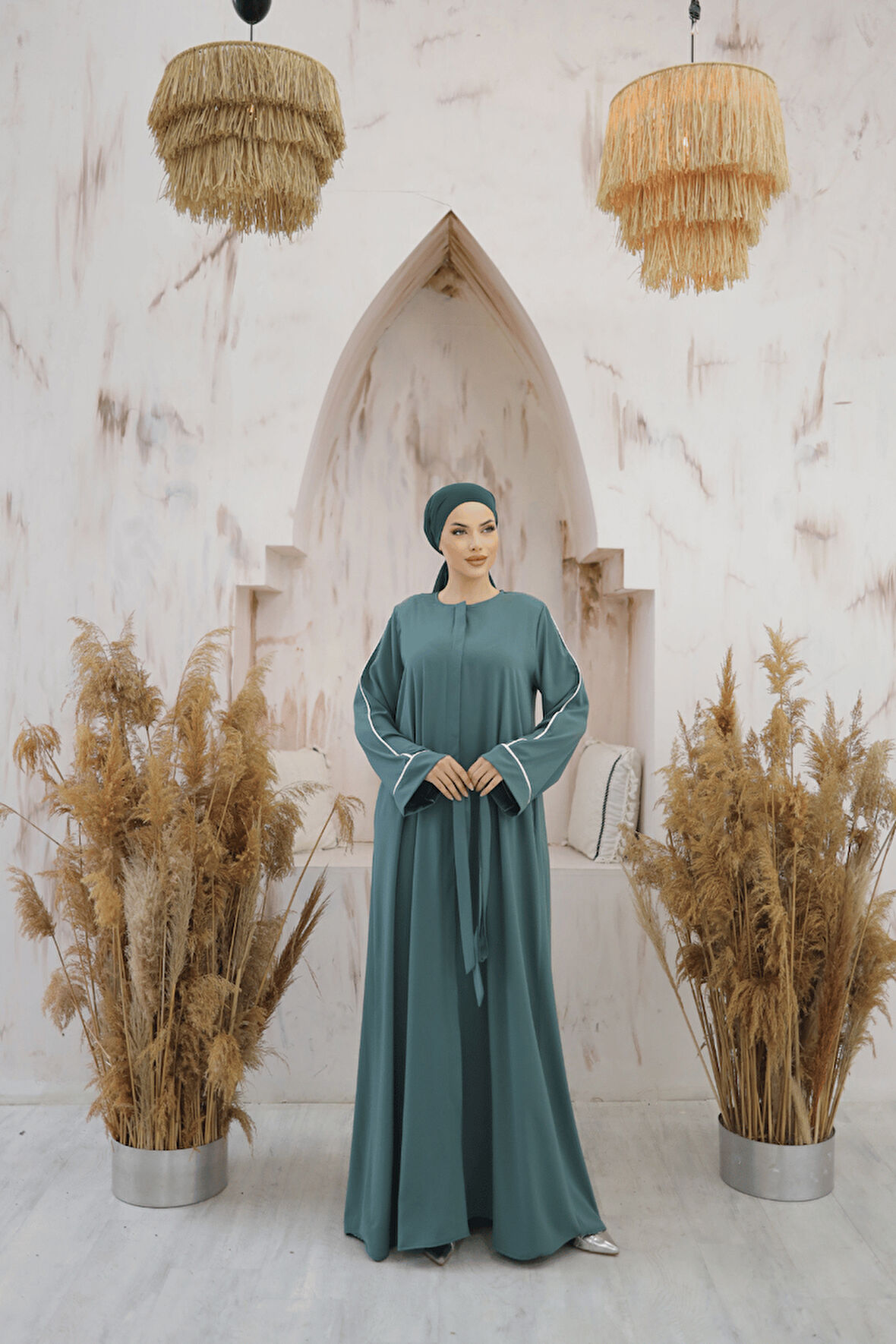  NİSSRA GİZLİ PATLI BİYELİ ABAYA KOL FERACE NSR505801