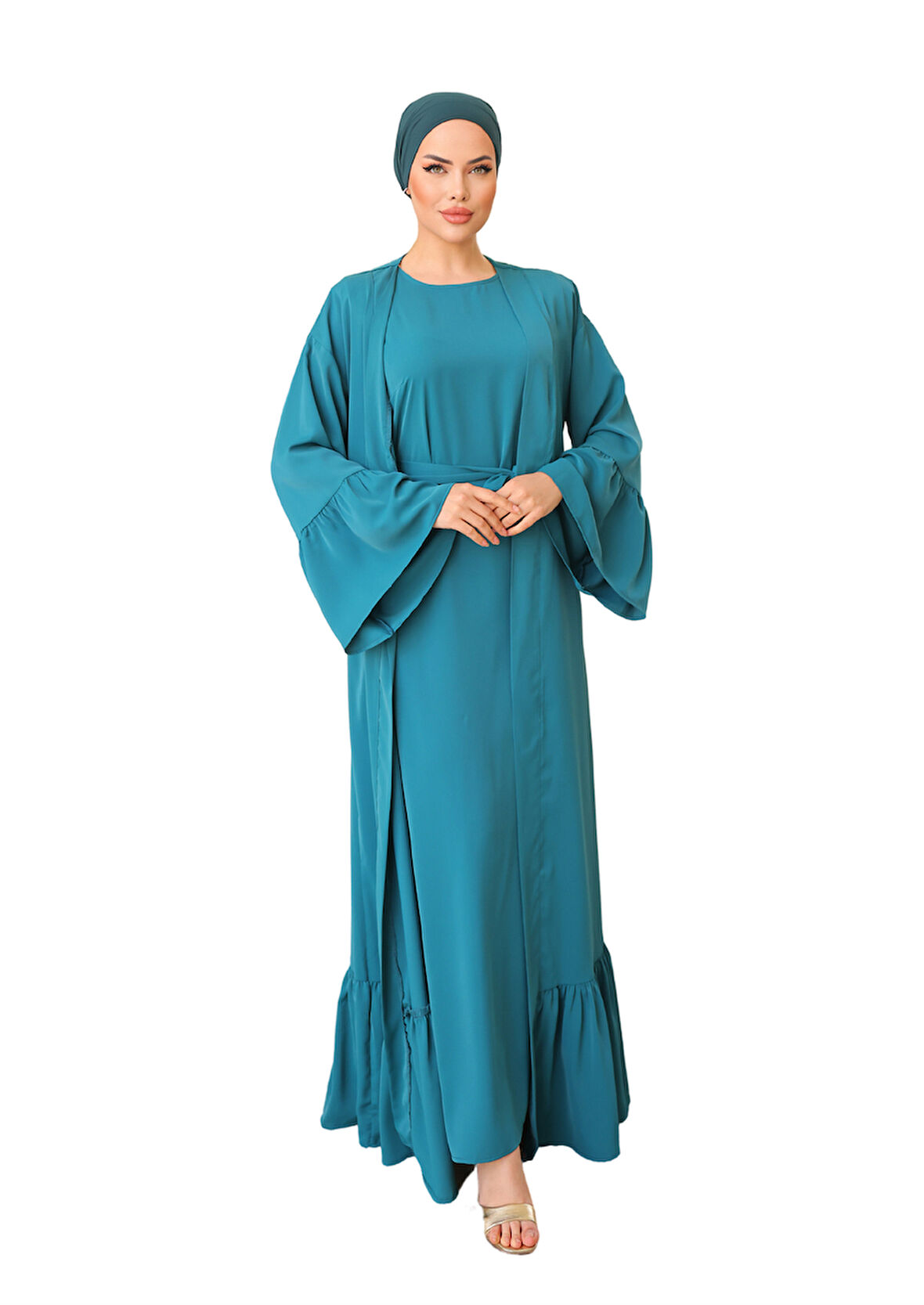 NİSSRA  FIRFIRLI İKİLİ TAKIM ABAYA NSR503801