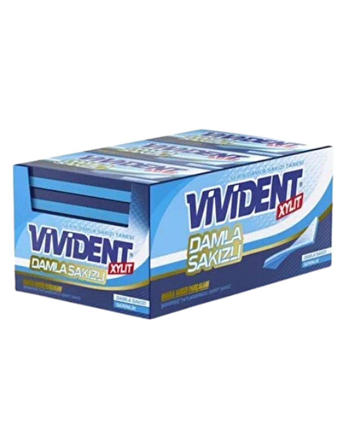 Vivident Damla Sakızlı 14 Adet Şekersiz Tatlandırıcılı Şerit Sakız 26 GR * 18 Adet