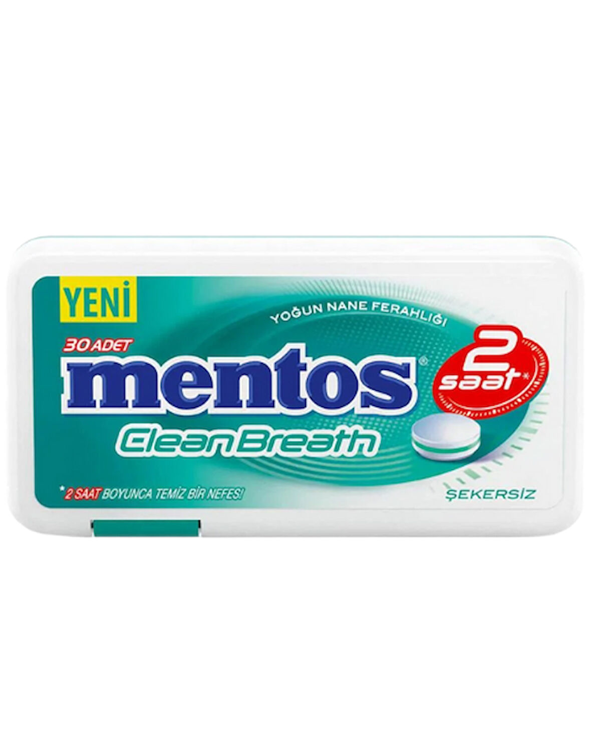 Mentos Clean Breath Yoğun Nane Aromalı Tatlandırıcılı Tablet Şekerleme 21 GR * 12 Adet