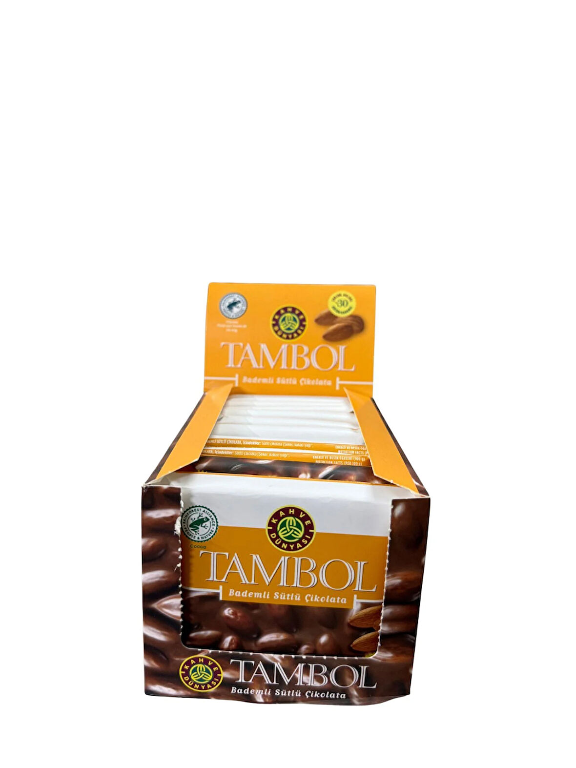 Kahve Dünyası Tambol Bademli Sütlü Çikolata 77 G * 10 Adet