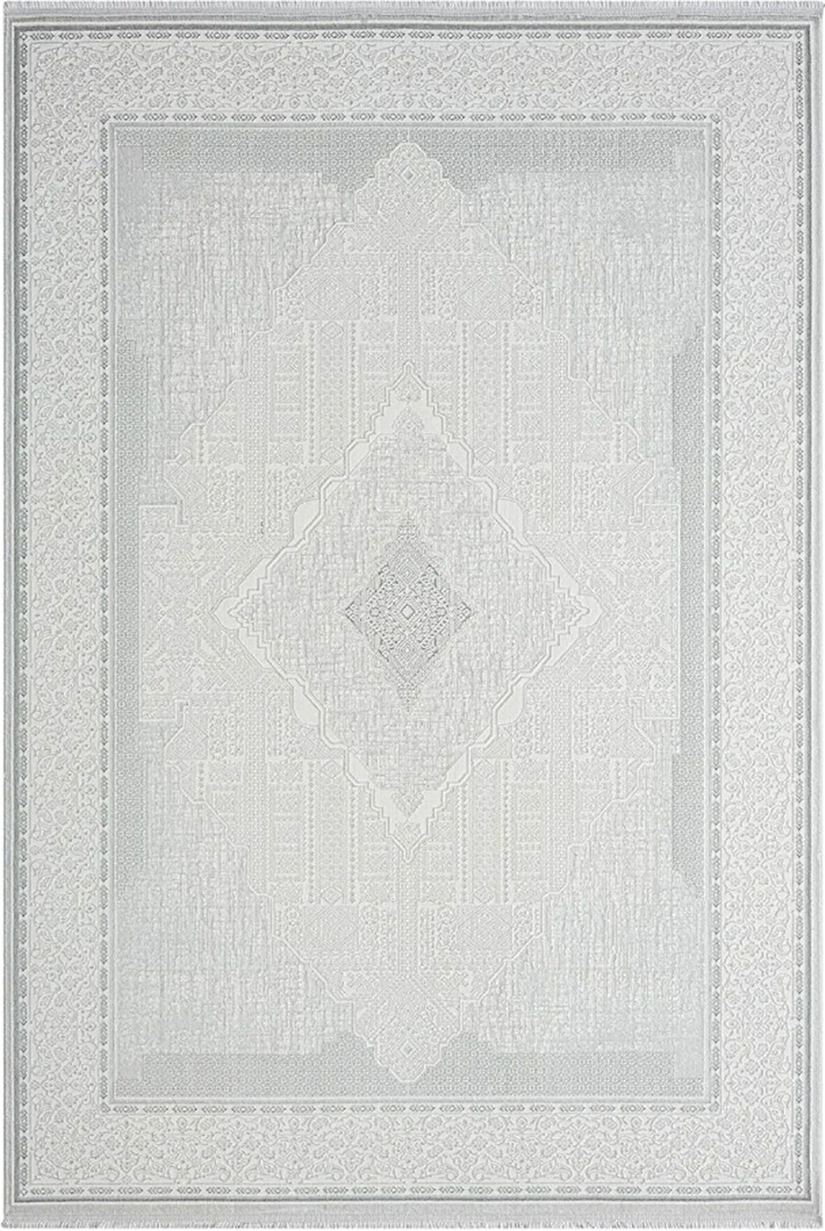 Zenith Zn003a Gri Halı Antrasit Detaylı Göbekli Yumuşak Kadife Ince Antialerjik Salon Halısı Koridor