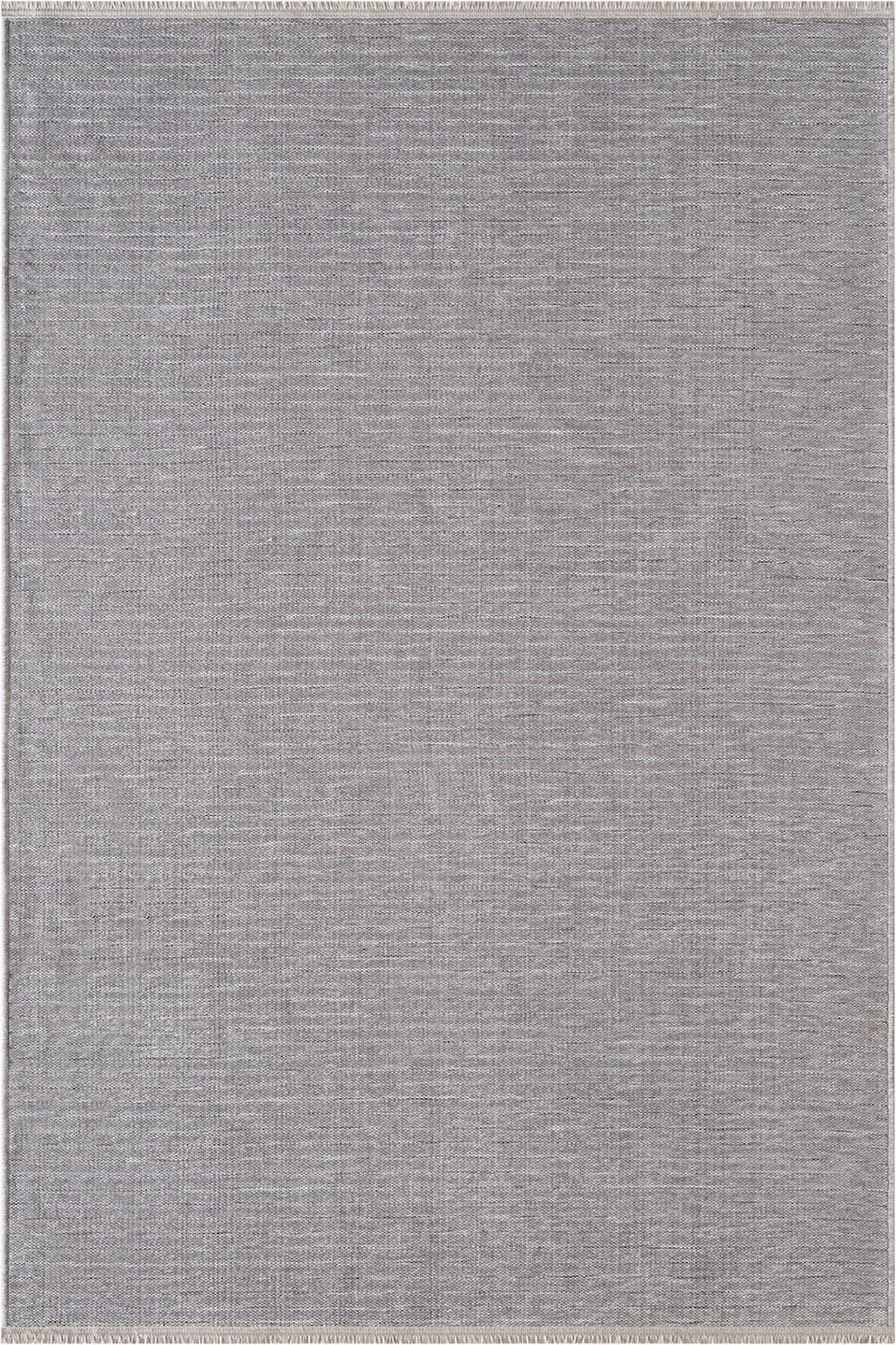 Hena HN006A Gri Şönil Kilim İnce Yumuşak Toz Yapmaz Kaymaz Taban Makinada Yıkanabilir Modern Halı