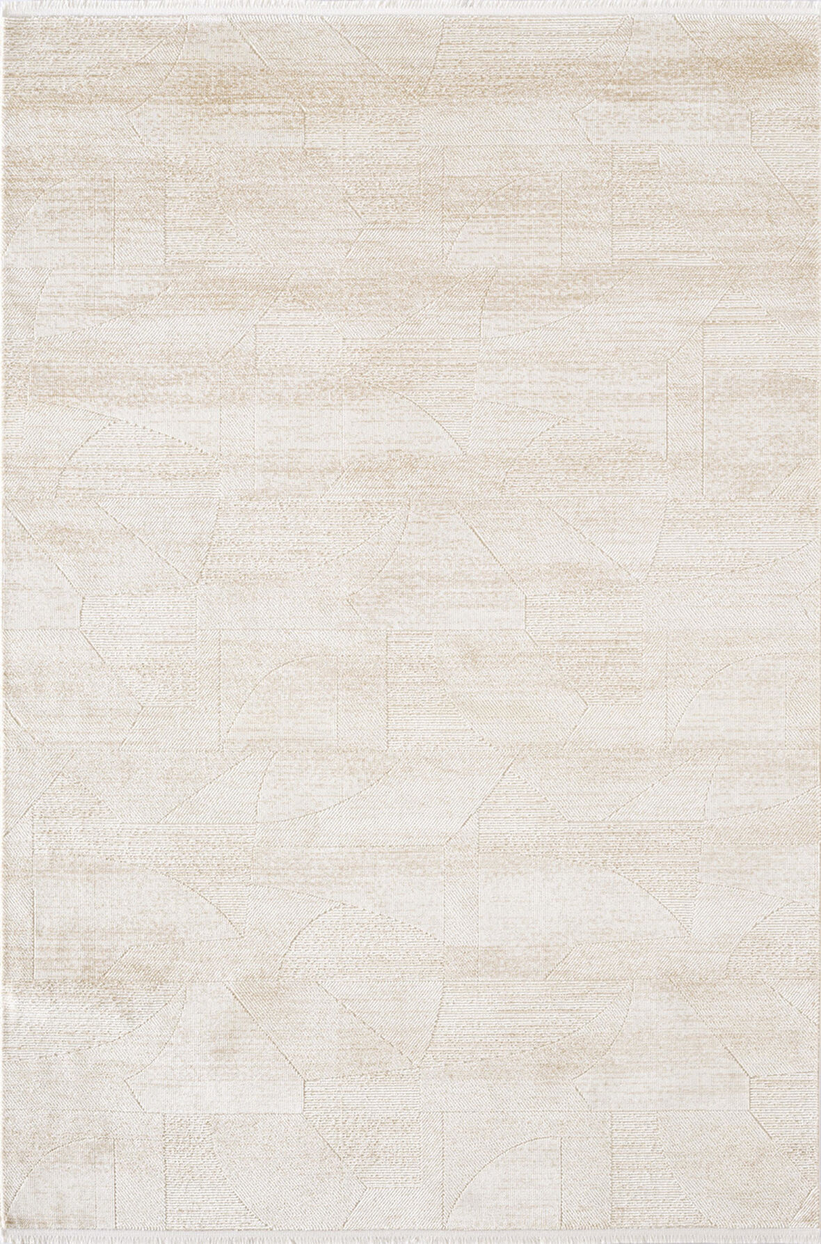 Cosmos CS001B Bej Halı Modern Detaylı Pamuk Taban Viskon Tozuaz Salon Yatak Odası Koridor Halısı