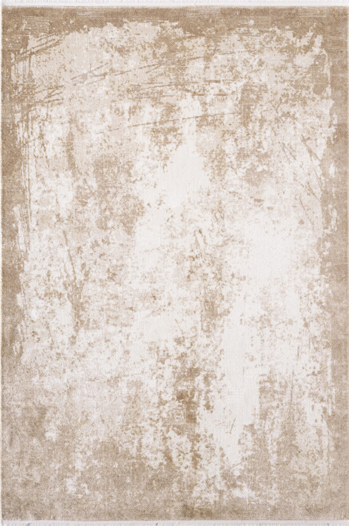 Cosmos CS003B Bej Halı Modern Detaylı Pamuk Taban Viskon Tozuaz Salon Yatak Odası Koridor Halısı