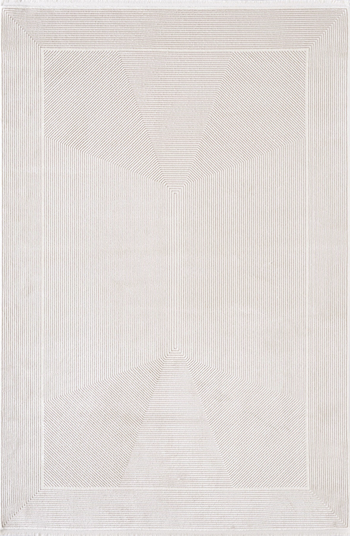 Cosmos CS006W Beyaz Halı Modern Detaylı Pamuk Taban Viskon Tozuaz Salon Yatak Odası Koridor Halısı