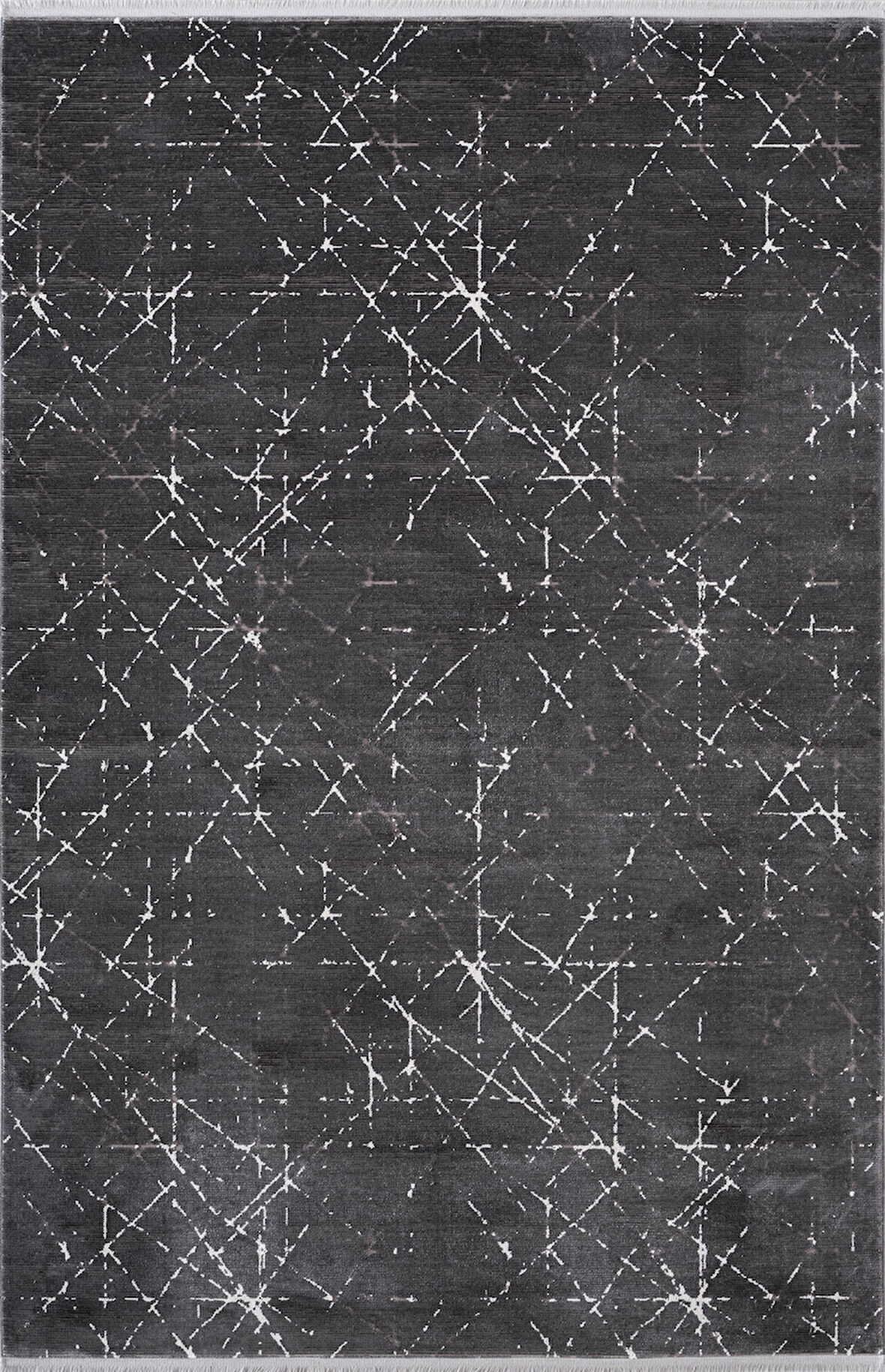 Vogue VG005Z Koyu Gri Modern Renk Desen 100 Tarak Viskon Salon Halısı İpek Serisi