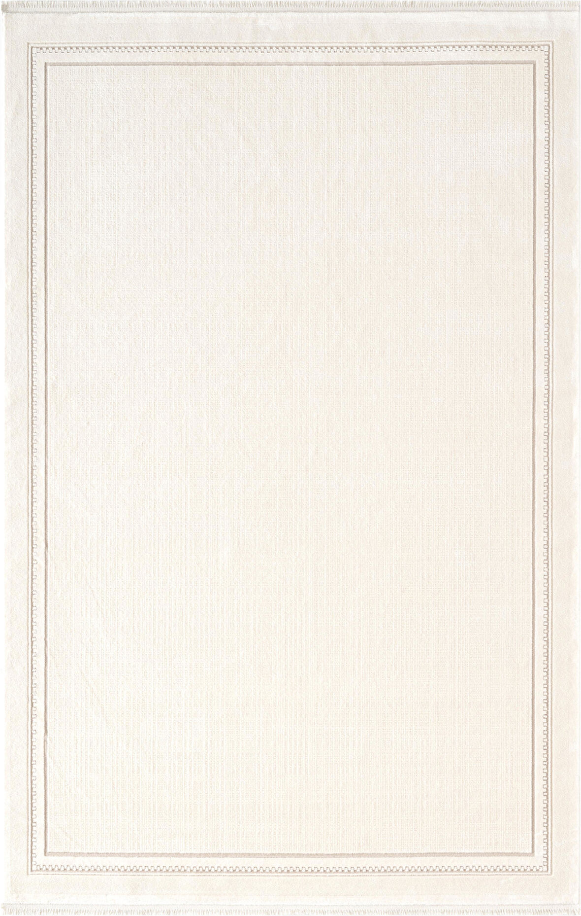 Fresco FC002W Beyaz Çerçeveli Halı Modern Desen 100 Tarak Viskon Parlak Yumuşak İpek Serisi