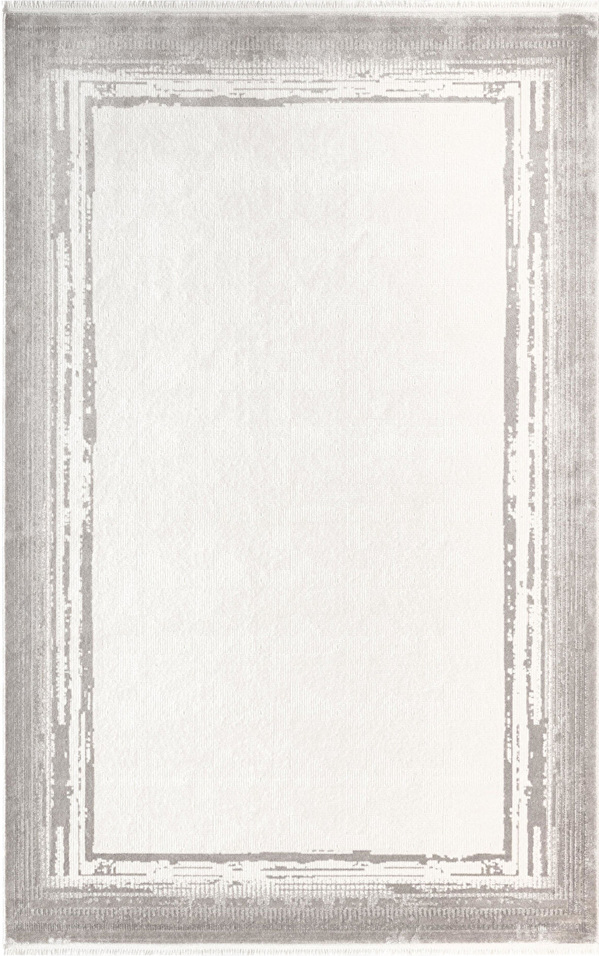 Fresco FC007G Gri Çerçeveli Halı Modern Desen 100 Tarak Viskon Parlak Yumuşak İpek Seris