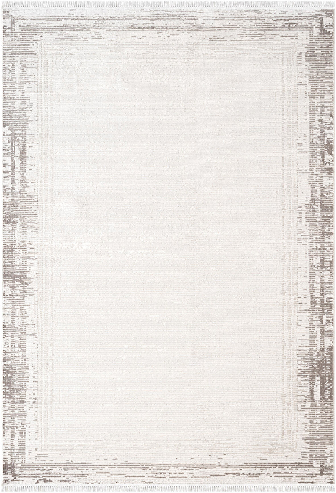 Etro ET007G Gri Modern Çerçeveli Desen Parlak Ağır Yüksek Sıklıkta Salon Halısı İpek Serisi