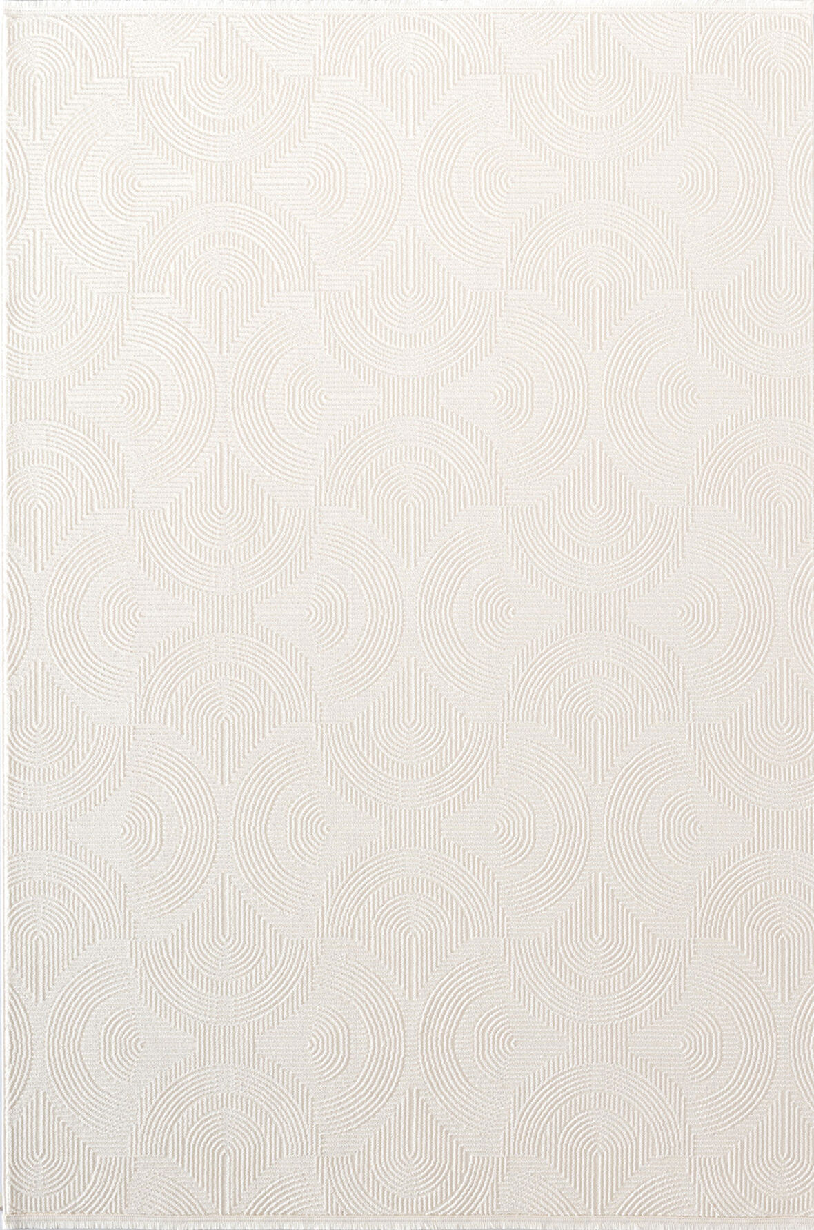 Icon IC002W Krem Modern Desen Akrilik Pamuk Tabanlı Salon Koridor Oturma Yatak Odası Halısı