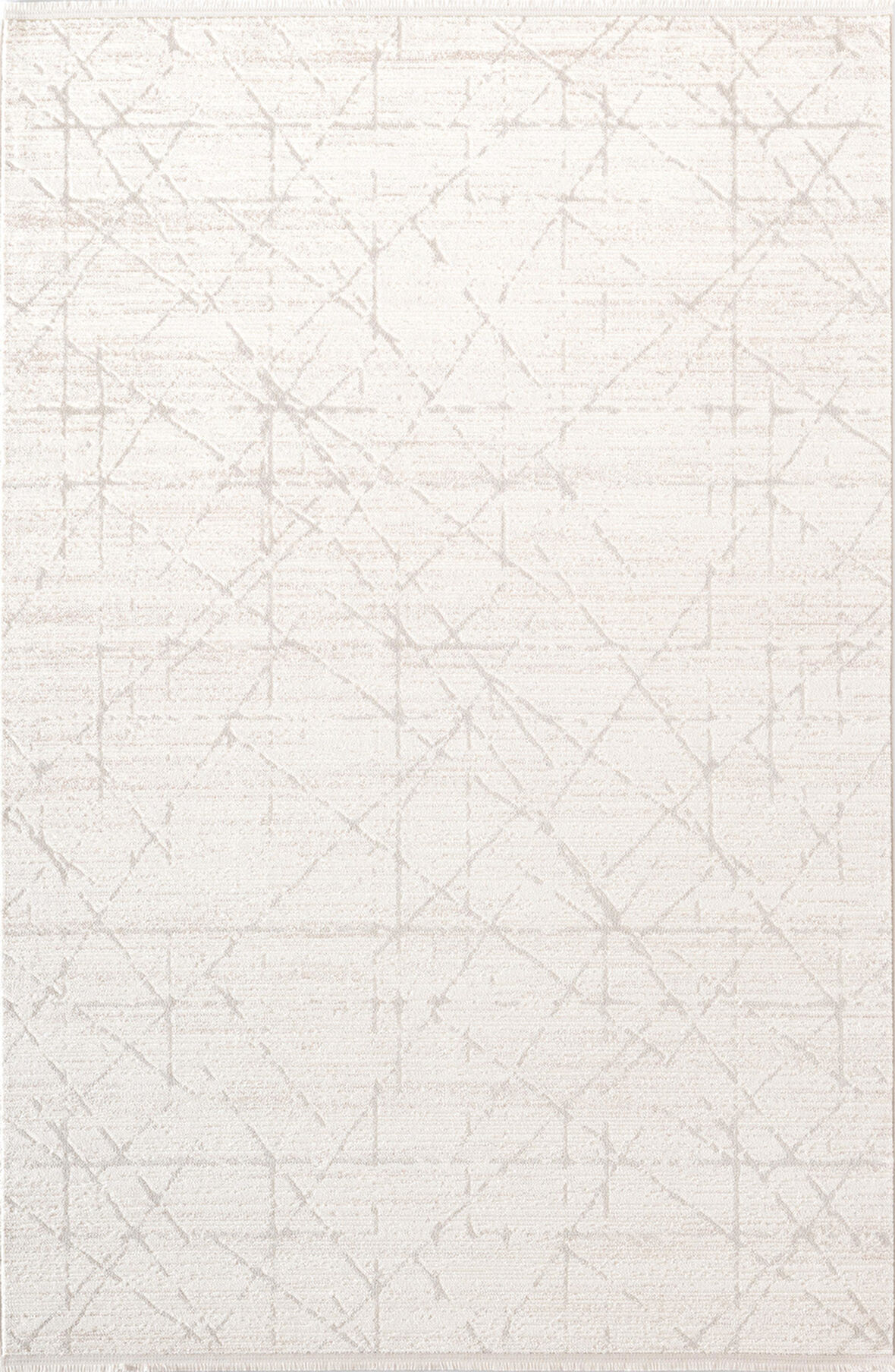 Icon IC004A Krem Modern Gri Detaylı Akrilik Pamuk Tabanlı 4 Mevsim Salon Koridor Mutfak Halısı