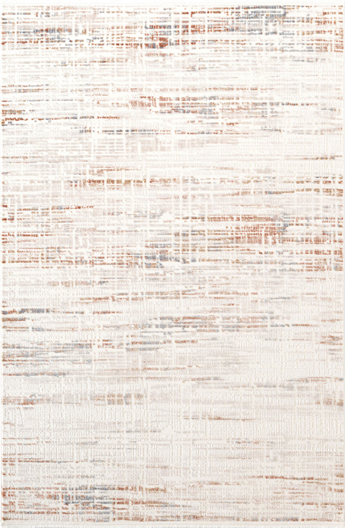 Icon IC009R Krem Renkli Modern Desenli Akrilik Pamuk Tabanlı Tozu Az 4 Mevsim Salon Halısı