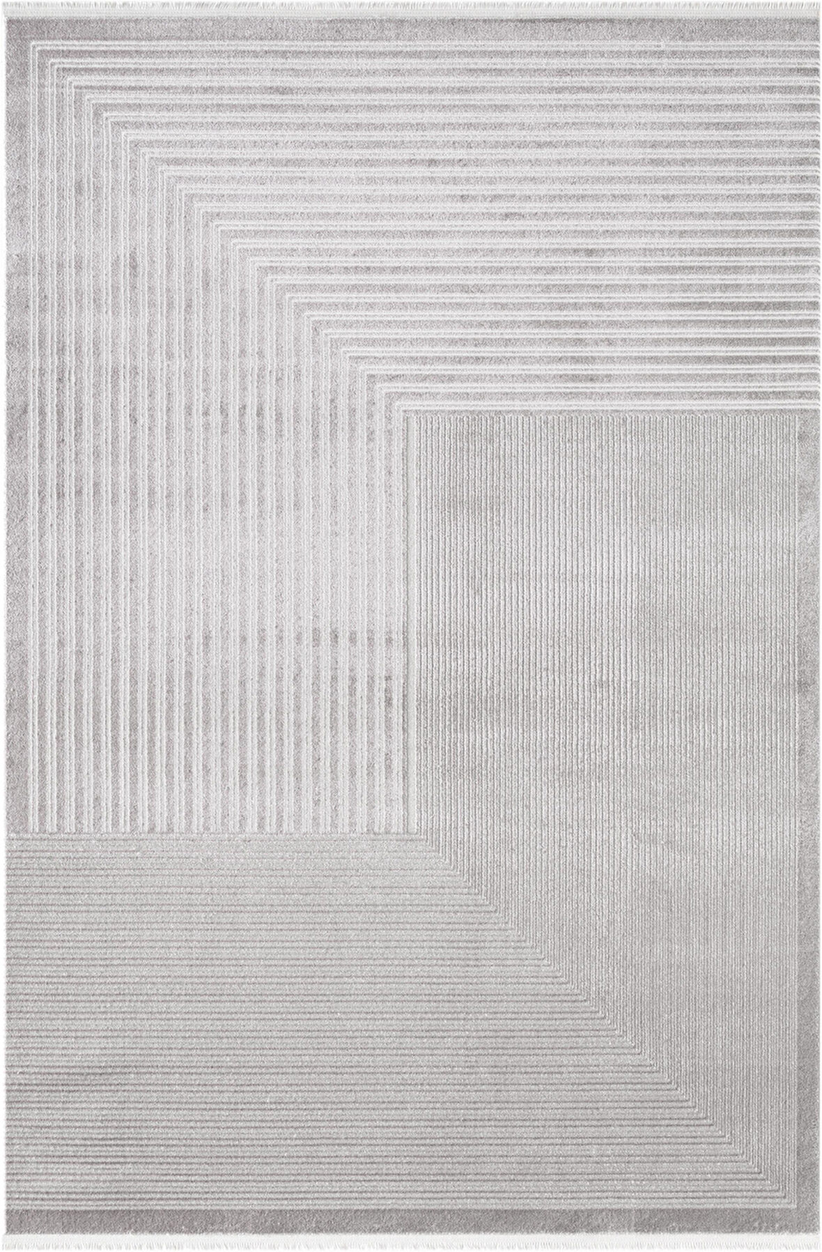 Jade JD002G Gri Halı Modern Desenli Triko Akrilik Pamuk Tabanlı Kaymaz Salon ve Yatak Odası Halıs