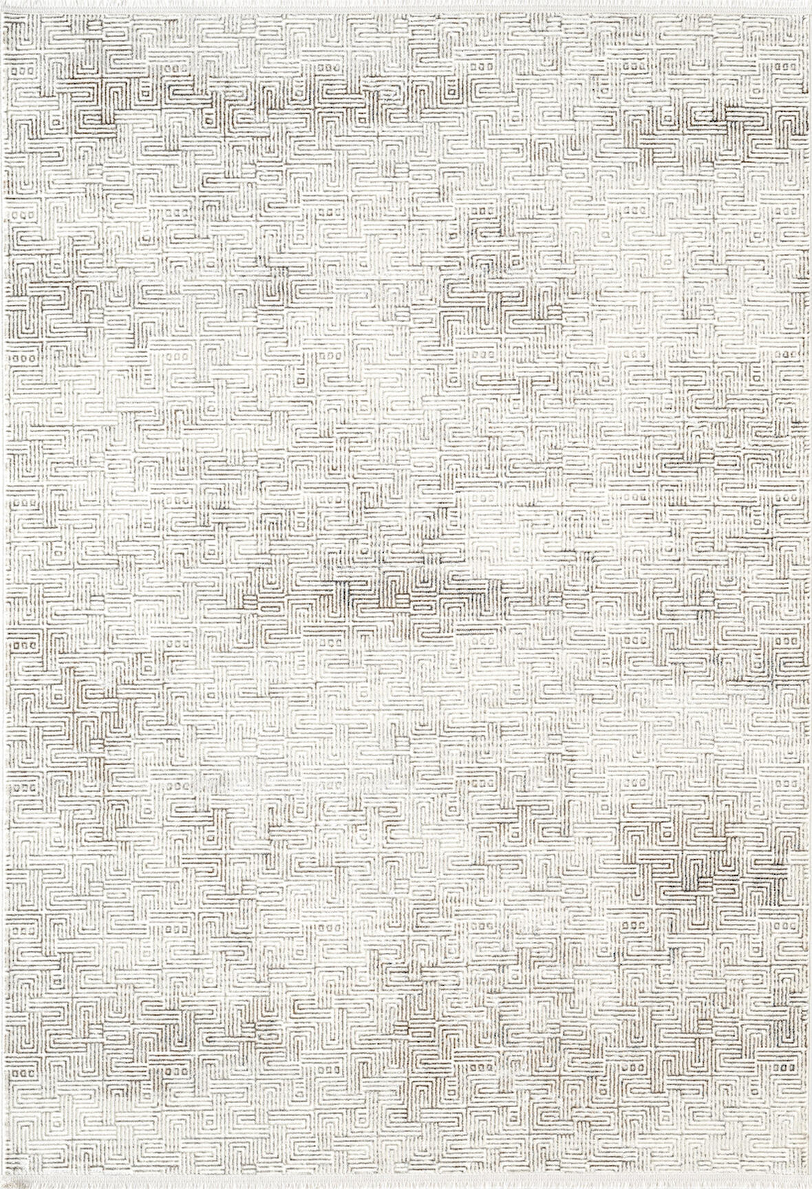 Zenith ZN025G Gri Modern Desen Parlak Yumuşak Kadife Kaymaz Pamuk Tabanlı Salon Halısı