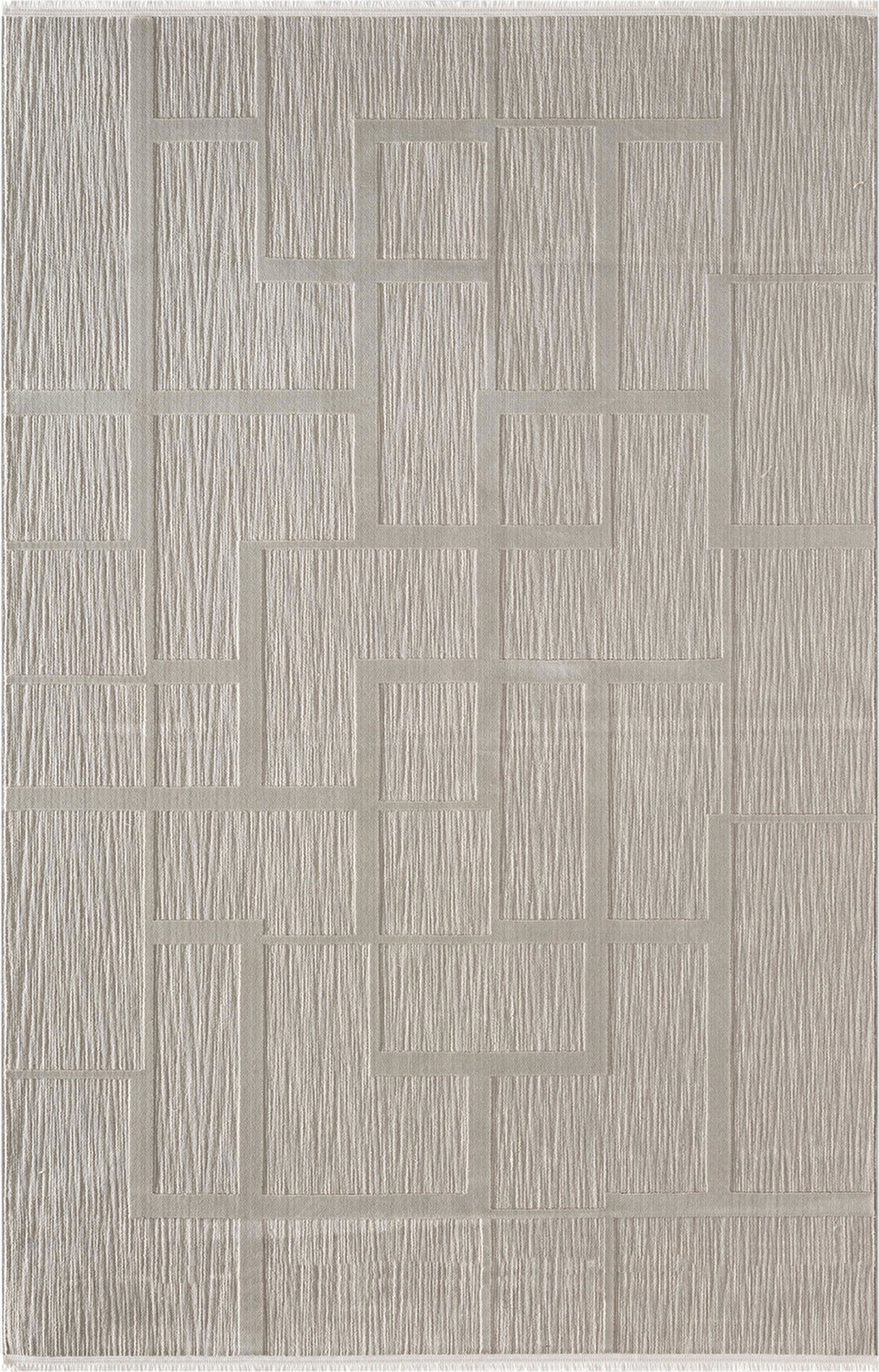 Sümer Sm015g Gri Rengi Halı Çizgi Desenli Dekoratif Modern Antialerjik Salon Mutfak Halısı