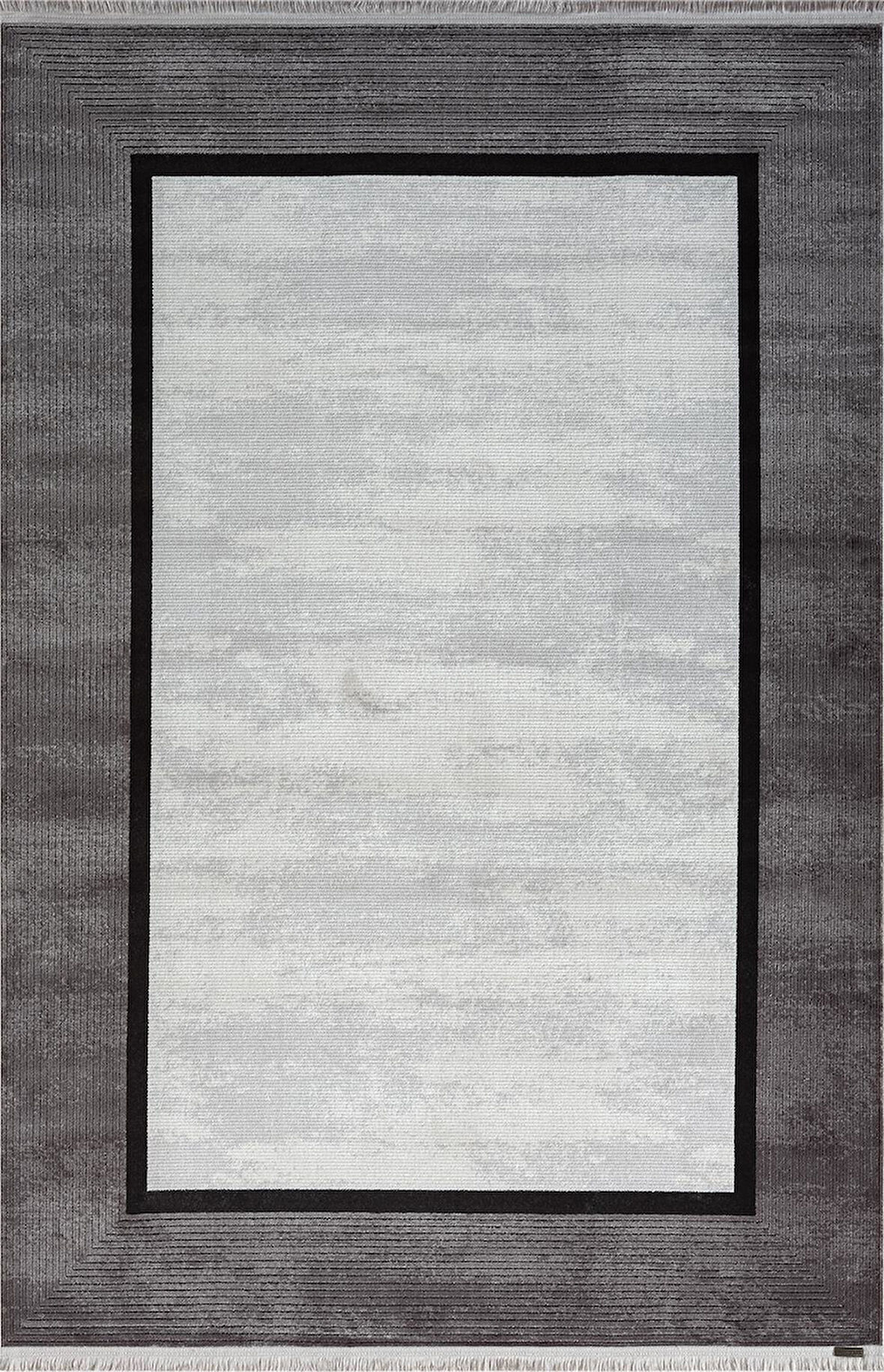 Trend 4101 Gri Oval Akrilik Pamuk Yumuşak Modern Mutfak Yatak Odası Salon Oturma Odası Halısı