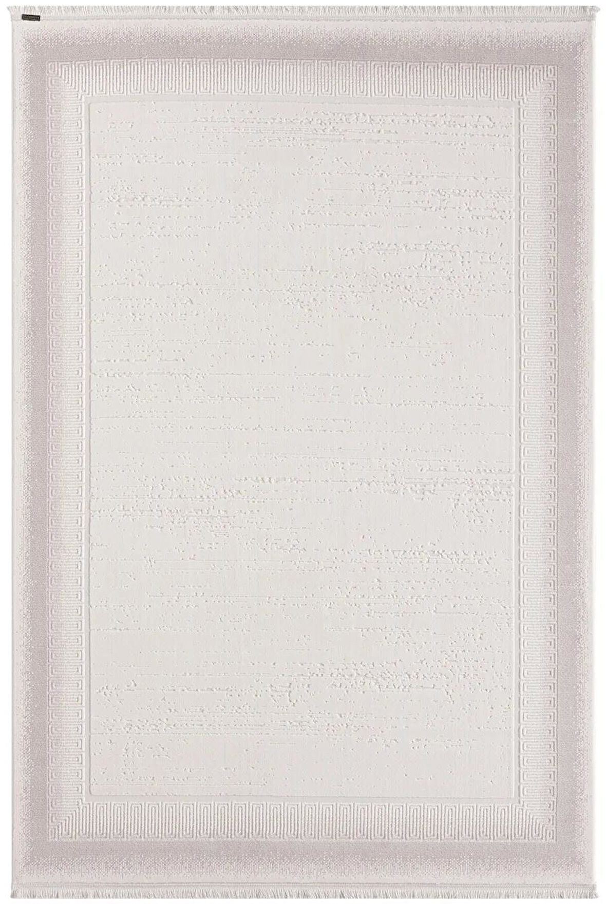 Truva Tv012a Bej Halı Kenar Çerçeveli Kalın Akrilik Tozuaz Modern Salon Halısı Yatak Odası Koridor